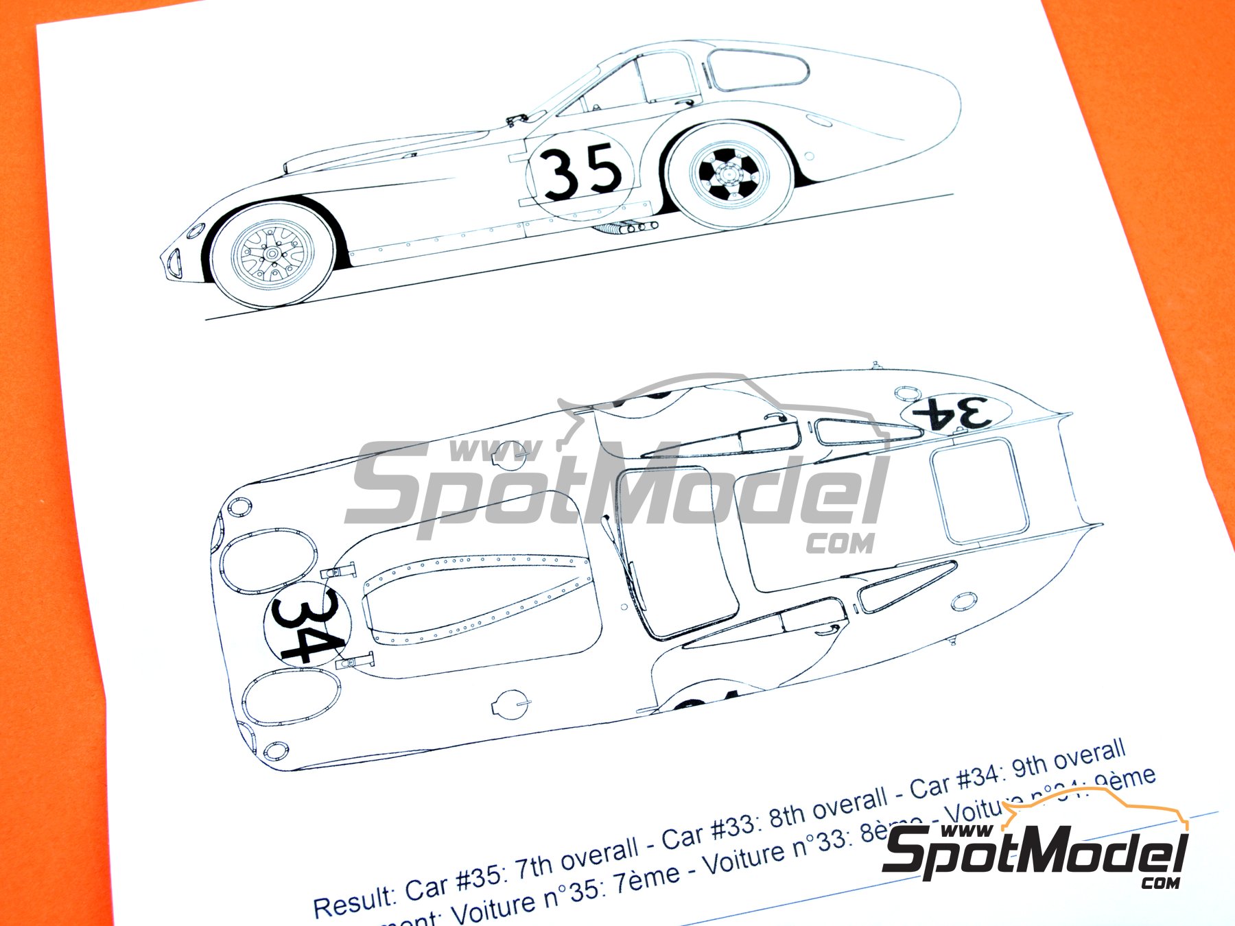 Image 12: Bristol 450 Equipo Bristol Aeroplane Co - 24 Horas de Le Mans 1954 | Maqueta de coche en escala&nbsp;1/24 fabricado por Profil24 (ref.&nbsp;P24124K)