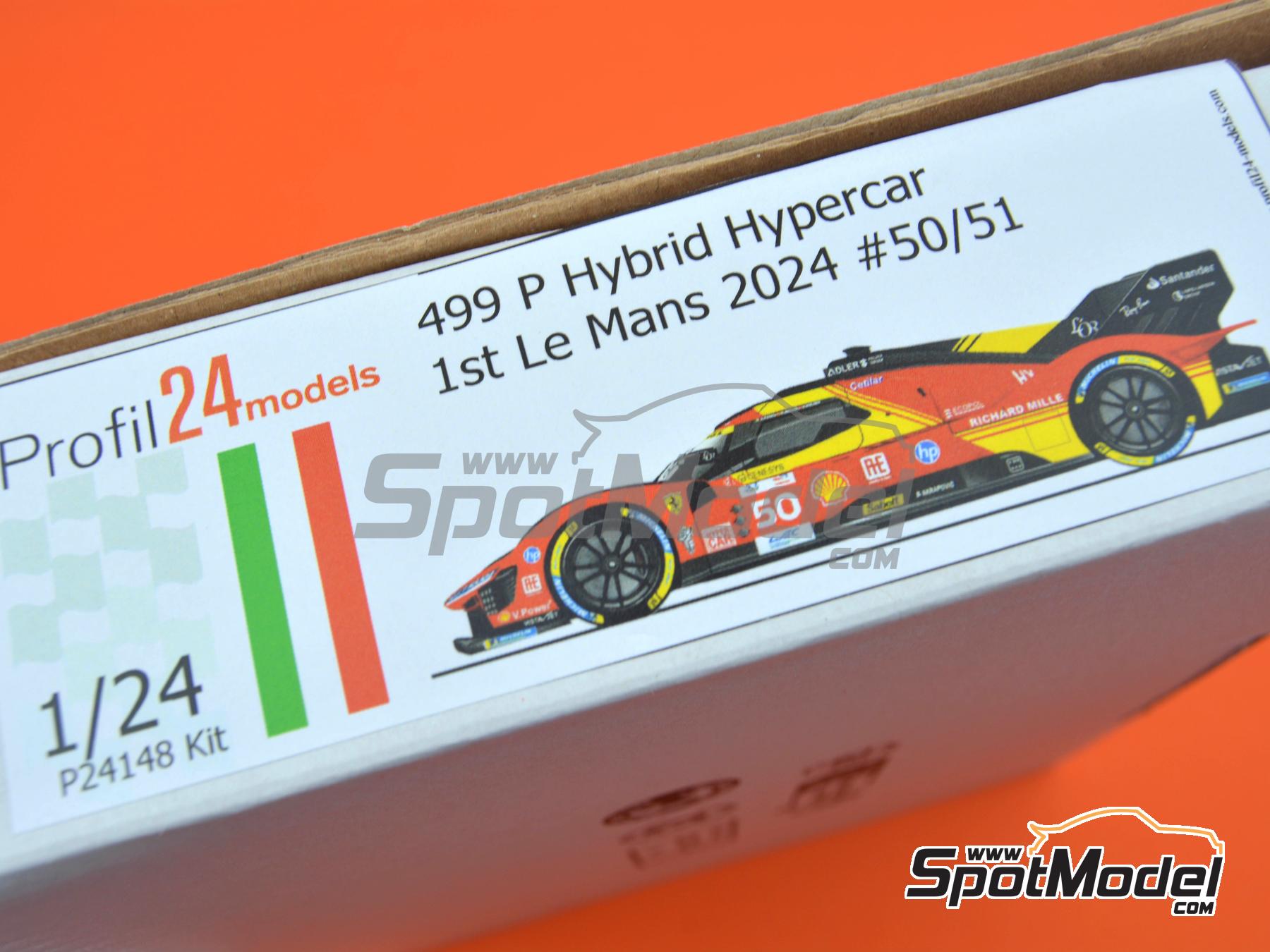 Image 13: Ferrari 499P LMH Equipo Ferrari AF Corse patrocinado por Richard Mille - 24 Horas de Le Mans 2024 | Maqueta de coche en escala&nbsp;1/24 fabricado por Profil24 (ref.&nbsp;P24148K)