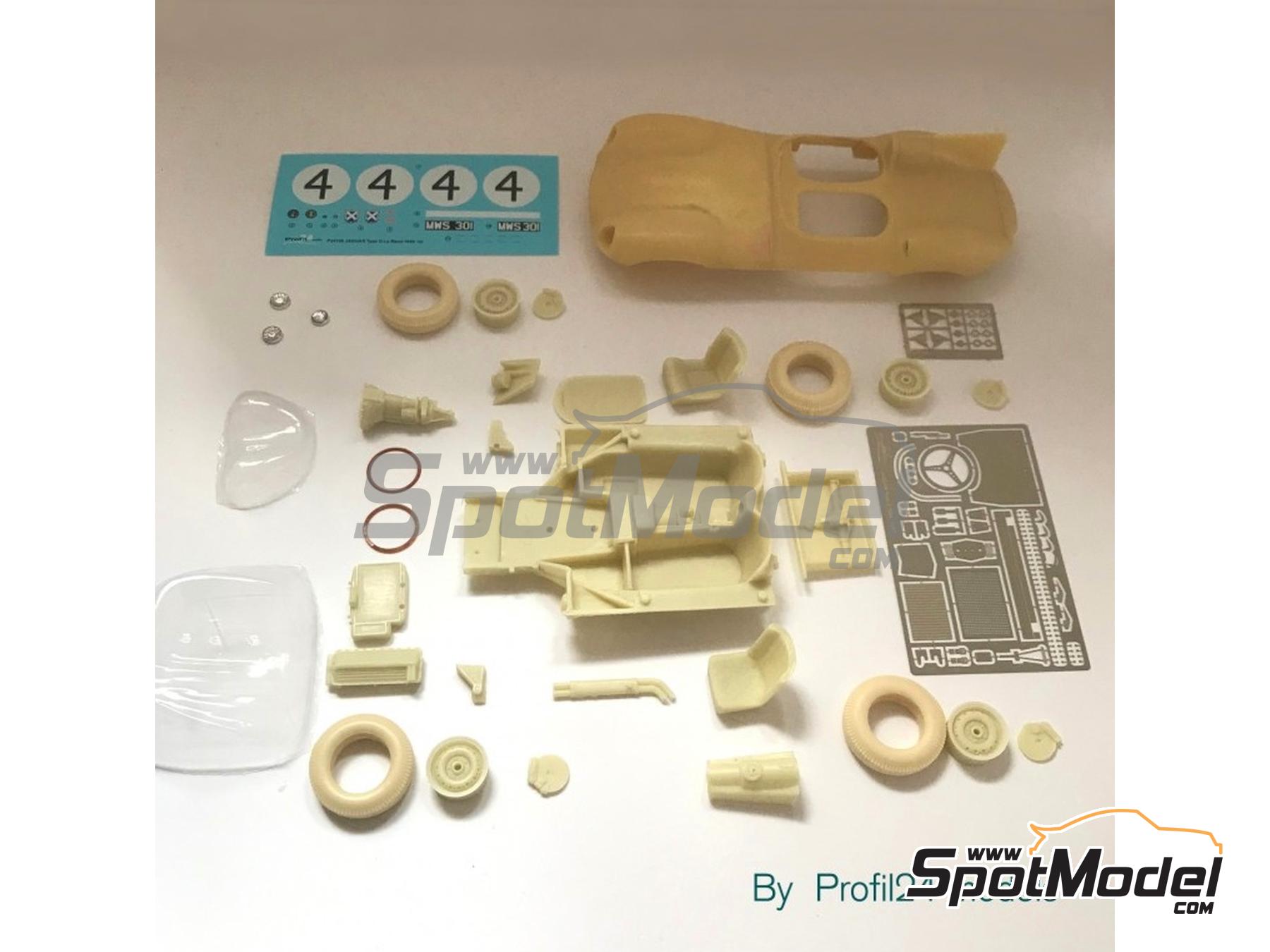 Image 1: Jaguar D Type Ecurie Ecosse Team - 24 Hours Le Mans 1956 | Car scale model kit in 1/24 scale manufactured by Profil24 (ref.&nbsp;P24152K)