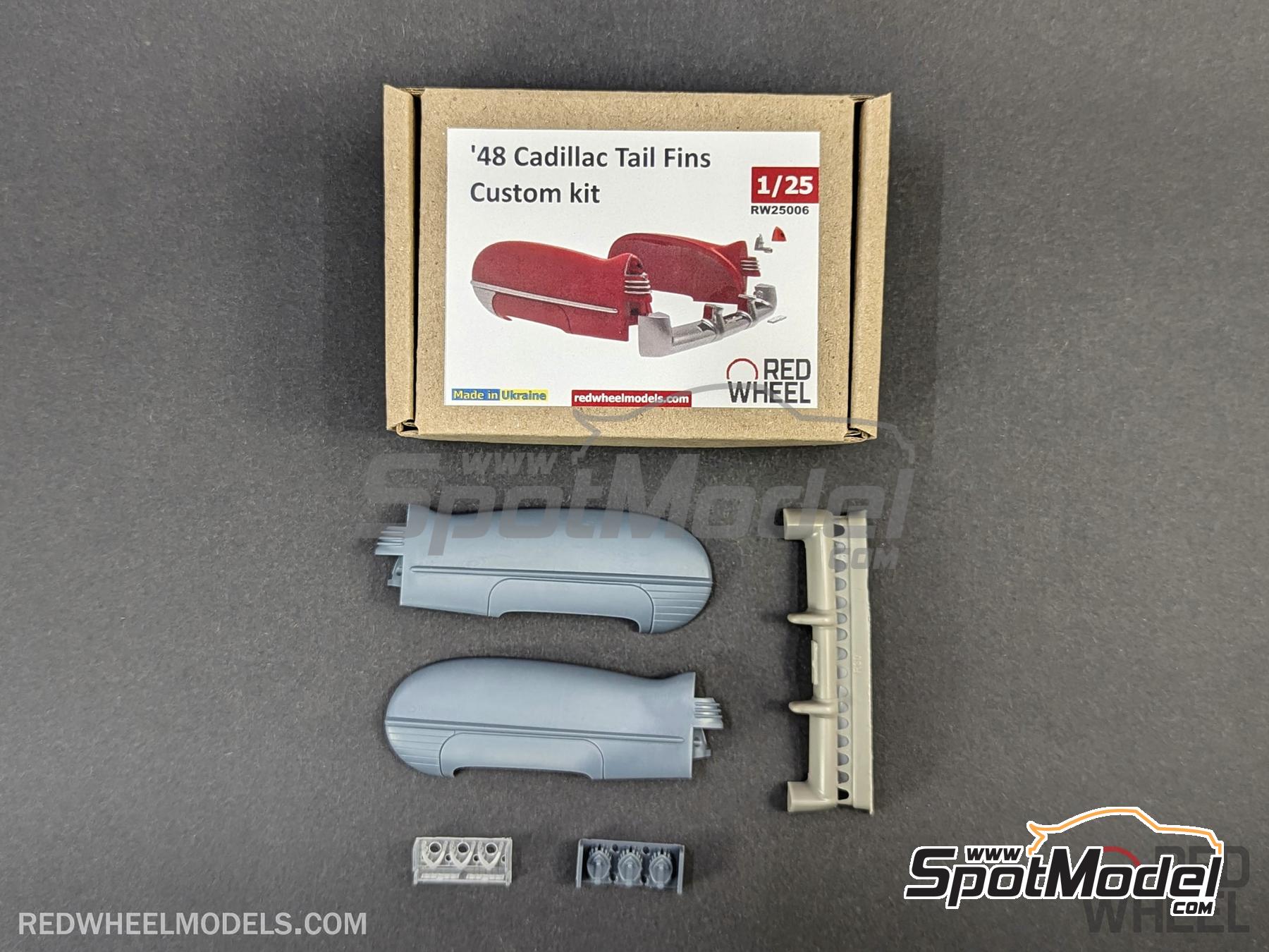 Image 1: Cadillac Tail Fins -  1948 | Detail up set in 1/25 scale manufactured by Red Wheel (ref.&nbsp;RW25006)