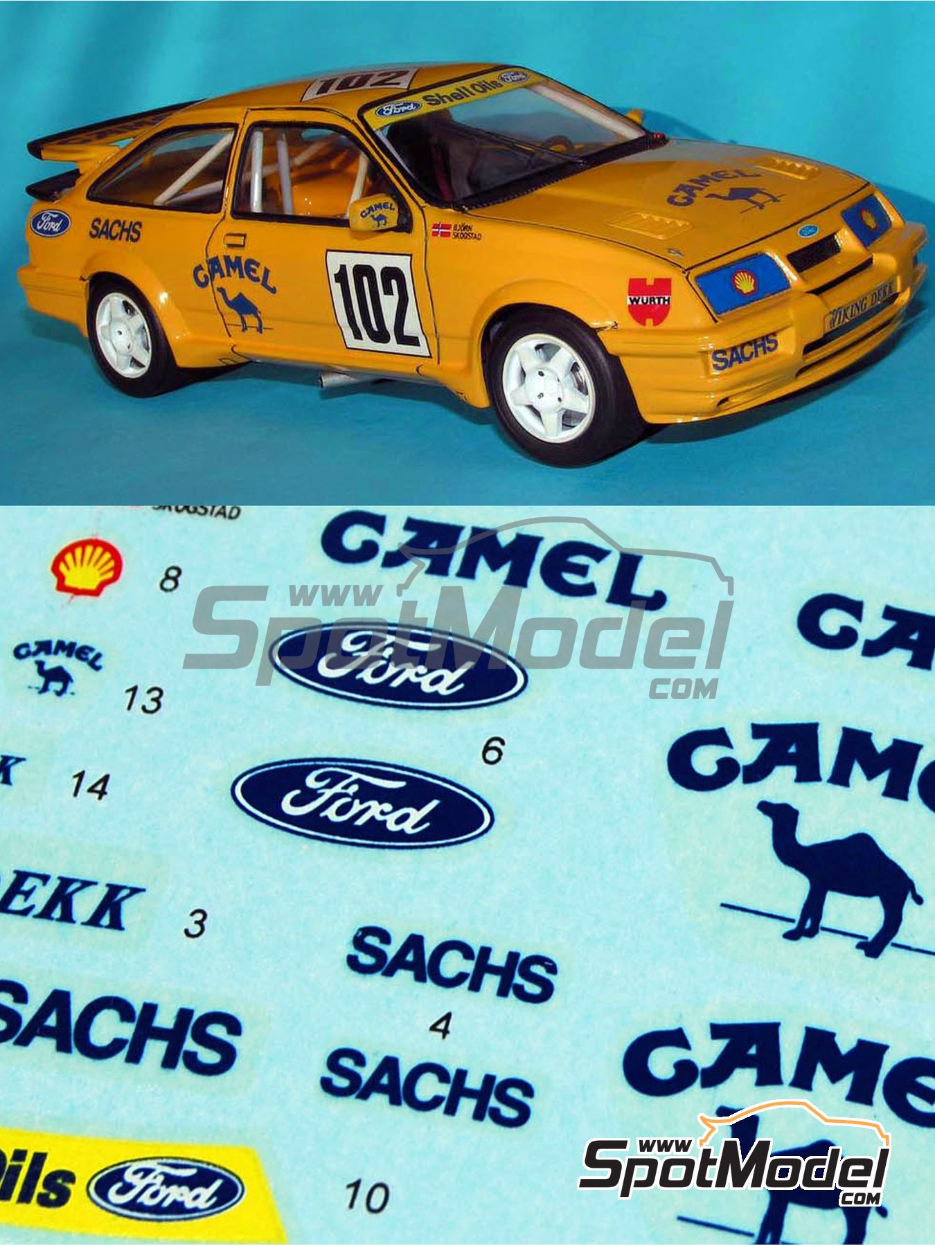 DECAL 1/43 FORD SIERRA RS COSWORTH M.LOVELL RAC R 1989 17th 06 