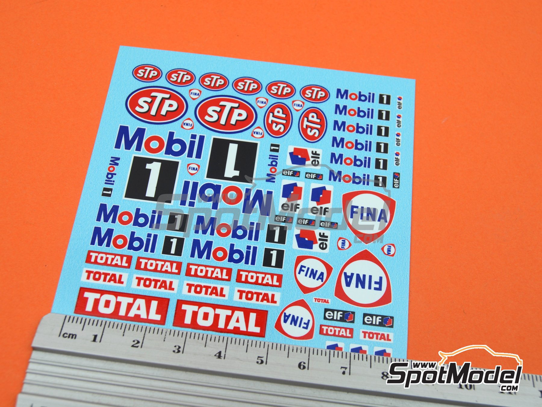 Image 5: Elf, Fina, Mobil1, STP, Total | Logotypes in 1/24 scale manufactured by Reji Model (ref. REJI-008, also 008)