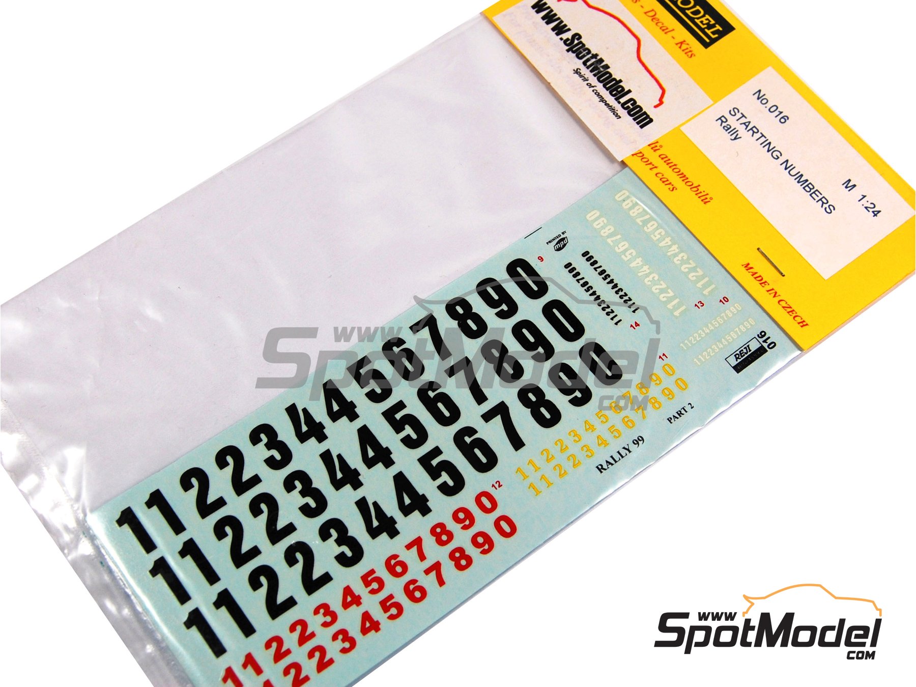 Image 1: Numeros | Calcas de agua en escala 1/24 fabricado por Reji Model (ref. REJI-016, tambien 016)