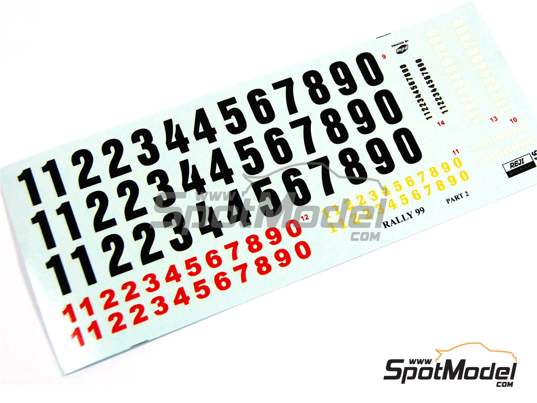 Image 3: Numeros | Calcas de agua en escala 1/24 fabricado por Reji Model (ref. REJI-016, tambien 016)