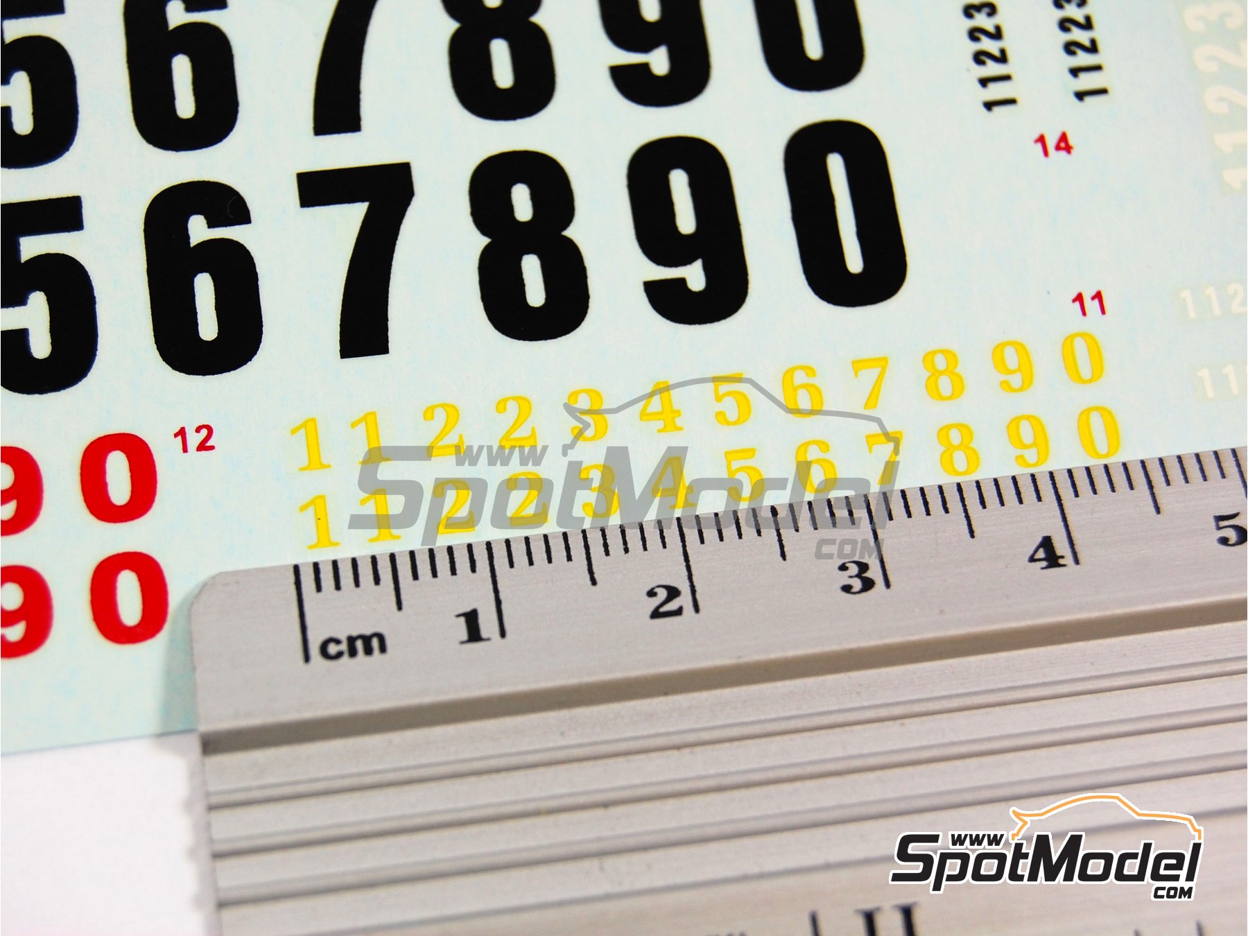Image 7: Numeros | Calcas de agua en escala 1/24 fabricado por Reji Model (ref. REJI-016, tambien 016)