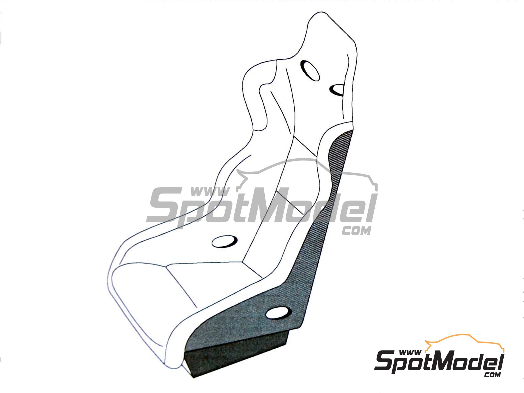 Image 1: Bucket with buckles | Seat in 1/24 scale manufactured by Reji Model (ref. REJI-036, also 036)