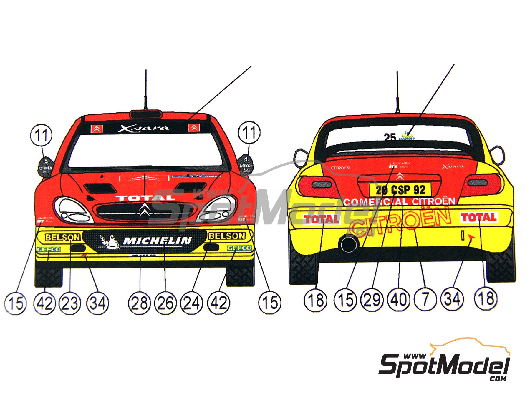 Image 1: Citroen Xsara WRC - Acropolis Rally 2003 | Marking / livery in 1/24 scale manufactured by Reji Model (ref.&nbsp;REJI-080, also 080)