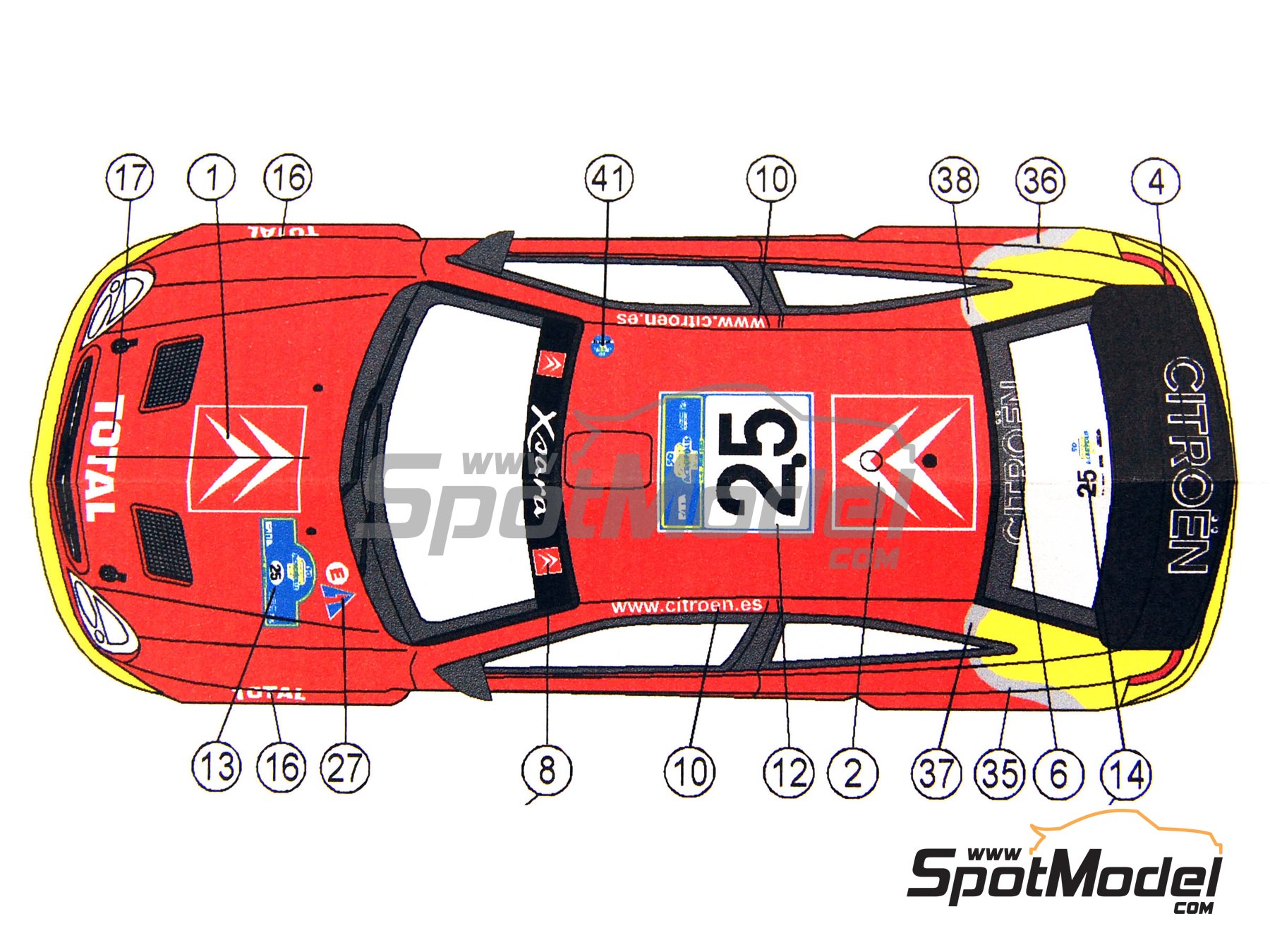 Image 2: Citroen Xsara WRC - Acropolis Rally 2003 | Marking / livery in 1/24 scale manufactured by Reji Model (ref.&nbsp;REJI-080, also 080)