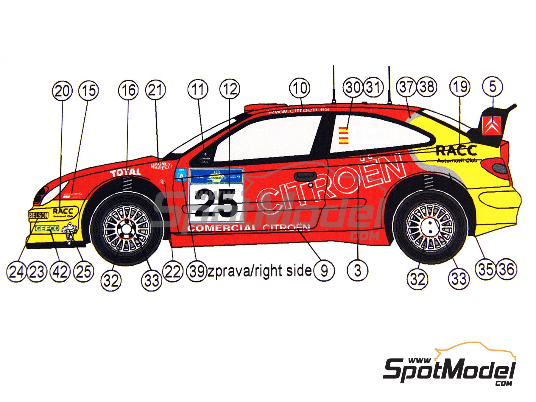 Image 3: Citroen Xsara WRC - Acropolis Rally 2003 | Marking / livery in 1/24 scale manufactured by Reji Model (ref.&nbsp;REJI-080, also 080)