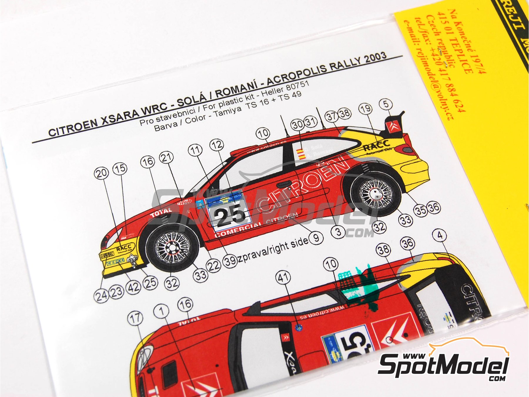 Image 6: Citroen Xsara WRC - Acropolis Rally 2003 | Marking / livery in 1/24 scale manufactured by Reji Model (ref.&nbsp;REJI-080, also 080)