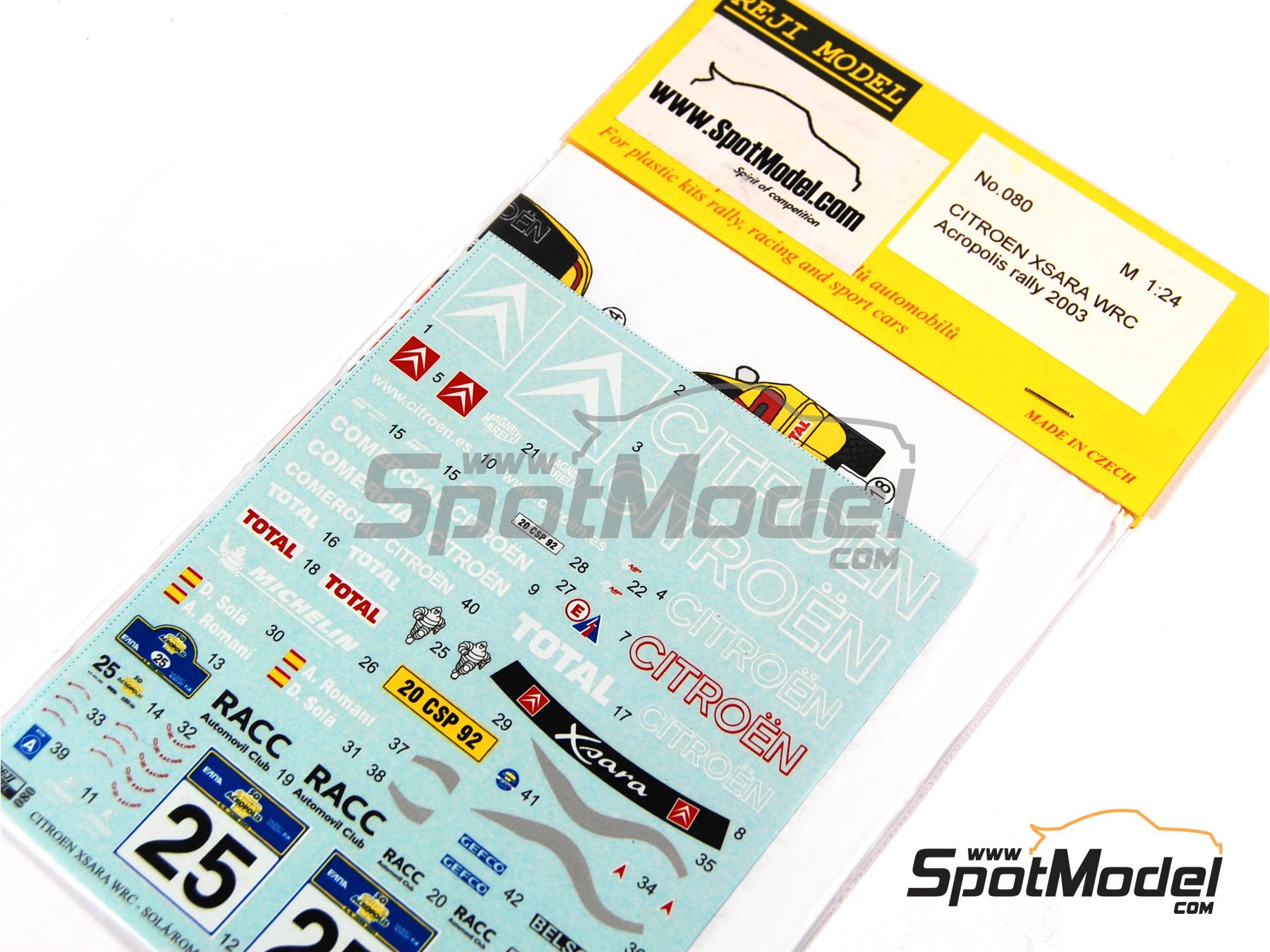 Image 7: Citroen Xsara WRC - Acropolis Rally 2003 | Marking / livery in 1/24 scale manufactured by Reji Model (ref.&nbsp;REJI-080, also 080)