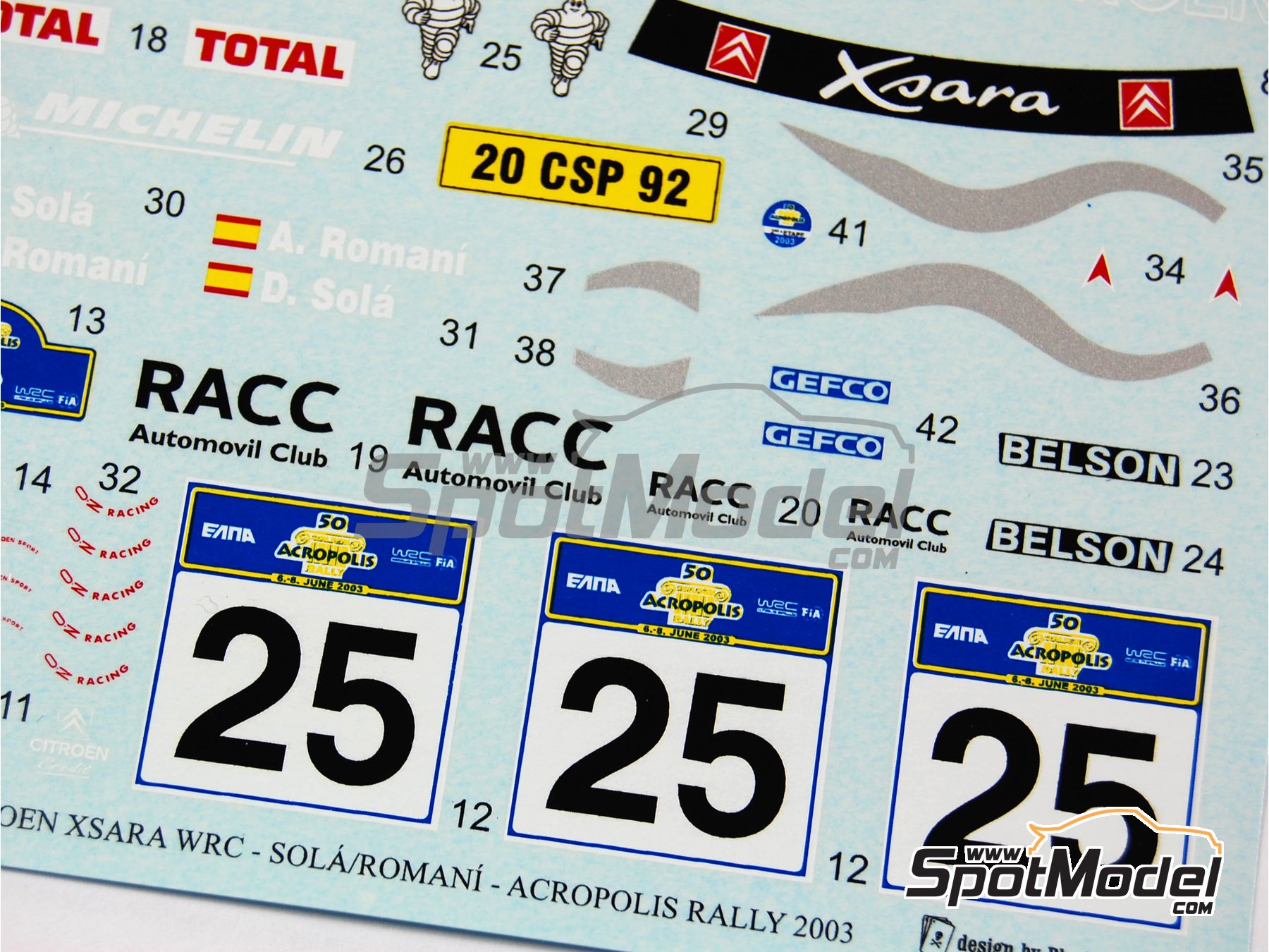 Image 8: Citroen Xsara WRC - Acropolis Rally 2003 | Marking / livery in 1/24 scale manufactured by Reji Model (ref.&nbsp;REJI-080, also 080)