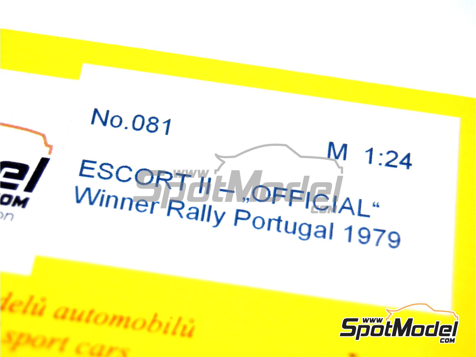 Image 3: Ford Escort Mk. II RS 1800 sponsored by Castrol - Portugal Rally - Vinho do Porto 1979 | Marking / livery in 1/24 scale manufactured by Reji Model (ref.&nbsp;REJI-081, also 081)