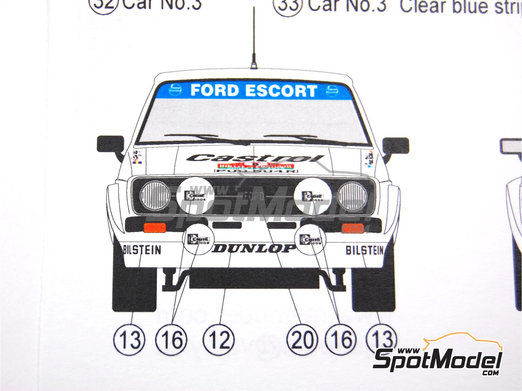 Image 6: Ford Escort Mk. II RS 1800 sponsored by Castrol - Portugal Rally - Vinho do Porto 1979 | Marking / livery in 1/24 scale manufactured by Reji Model (ref.&nbsp;REJI-081, also 081)