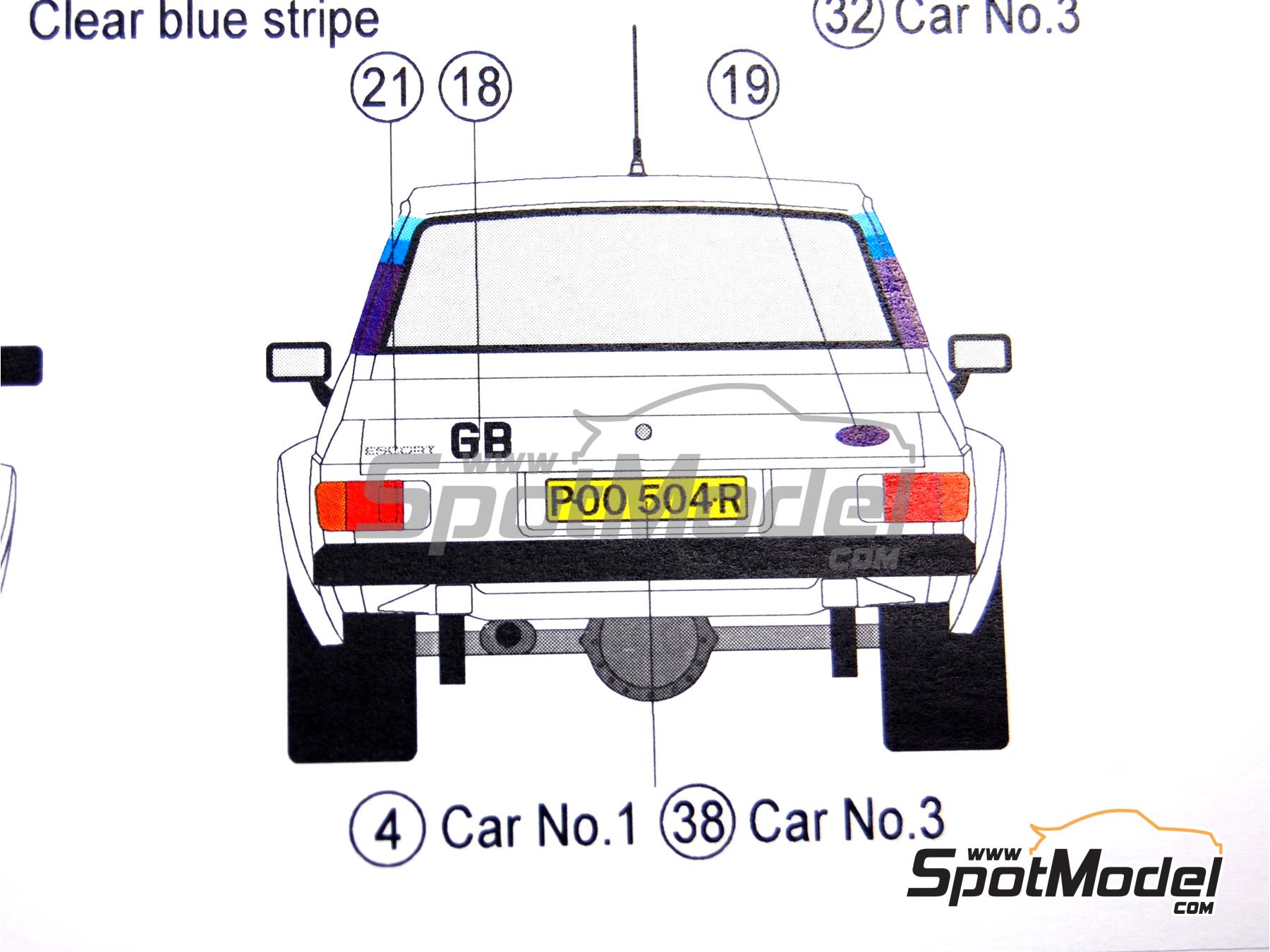 Image 7: Ford Escort Mk. II RS 1800 sponsored by Castrol - Portugal Rally - Vinho do Porto 1979 | Marking / livery in 1/24 scale manufactured by Reji Model (ref.&nbsp;REJI-081, also 081)