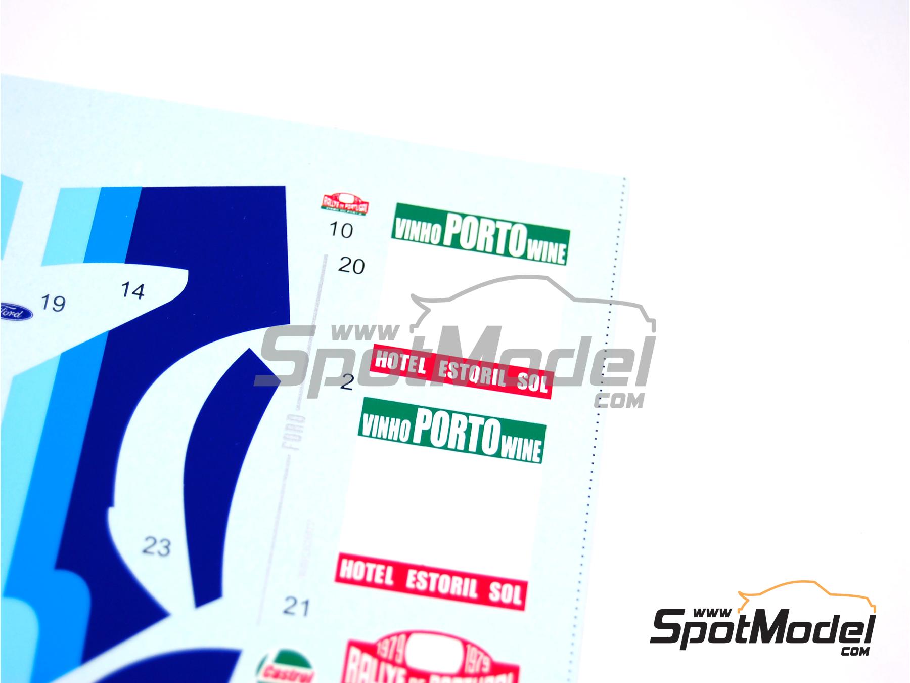 Image 10: Ford Escort Mk. II RS 1800 sponsored by Castrol - Portugal Rally - Vinho do Porto 1979 | Marking / livery in 1/24 scale manufactured by Reji Model (ref.&nbsp;REJI-081, also 081)