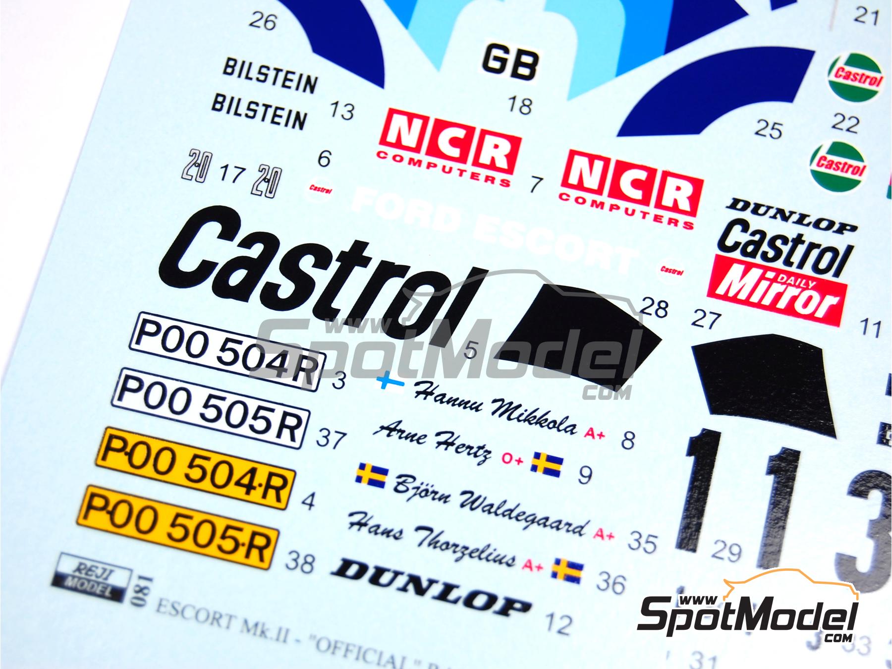 Image 13: Ford Escort Mk. II RS 1800 sponsored by Castrol - Portugal Rally - Vinho do Porto 1979 | Marking / livery in 1/24 scale manufactured by Reji Model (ref.&nbsp;REJI-081, also 081)