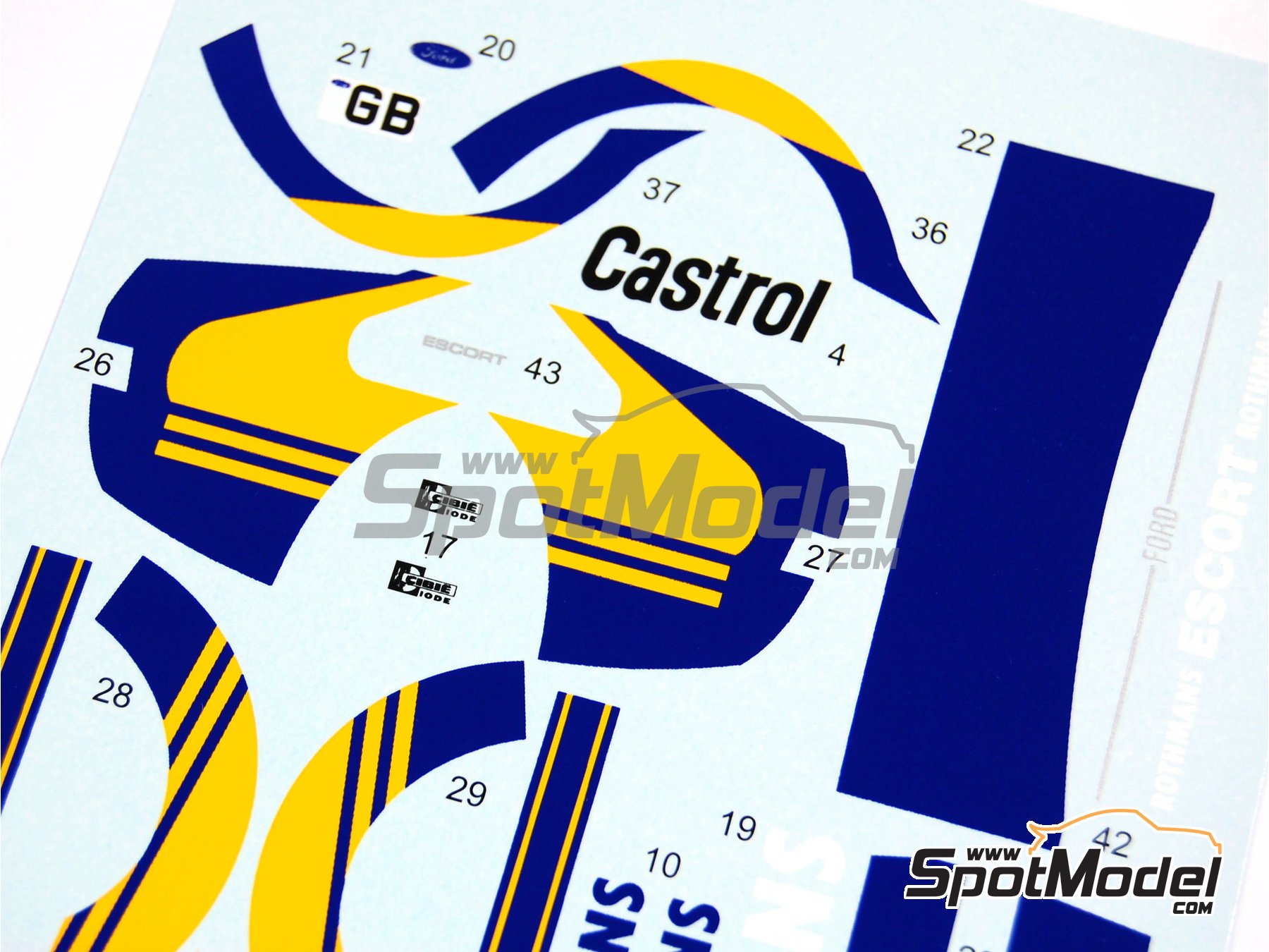 Image 7: Ford Escort Mk. II RS 1800 sponsored by Rothmans - Portugal Rally - Vinho do Porto 1979 | Marking / livery in 1/24 scale manufactured by Reji Model (ref.&nbsp;REJI-082, also 082)