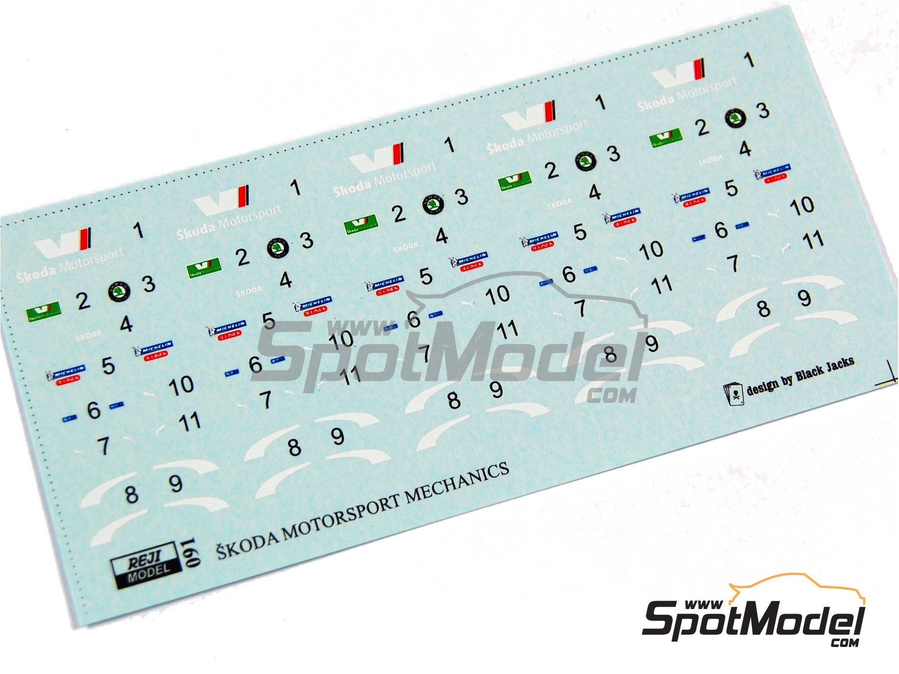 Image 2: Mec&aacute;nicos del Skoda Motorsport Team | Decoraci&oacute;n en escala&nbsp;1/24 fabricado por Reji Model (ref.&nbsp;REJI-091, tambien 091)