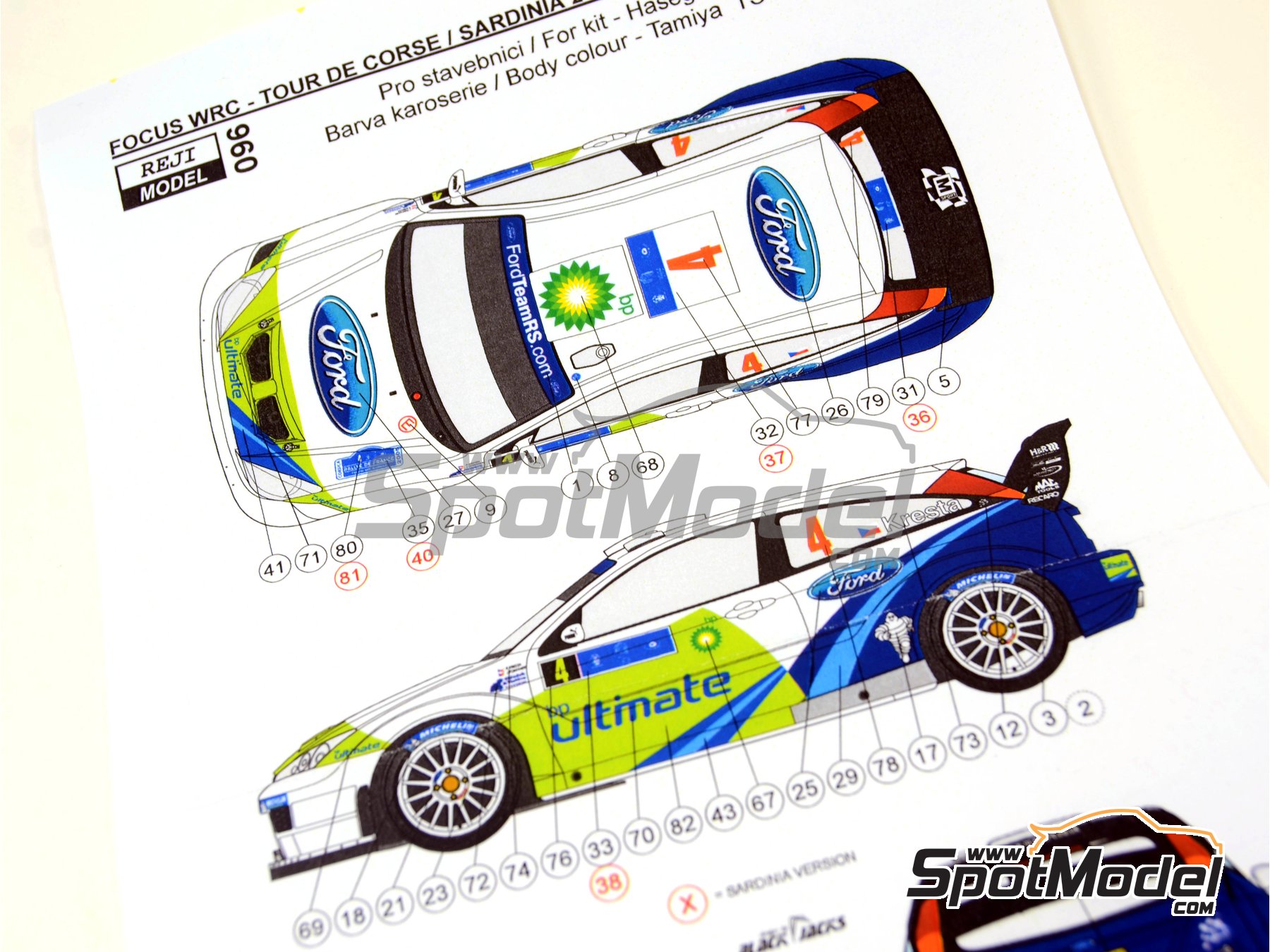 Décalcomanies 1/32 Pour Ford Focus WRC Mikkelsen - Tour De Corse 2008, Rallye Miniature