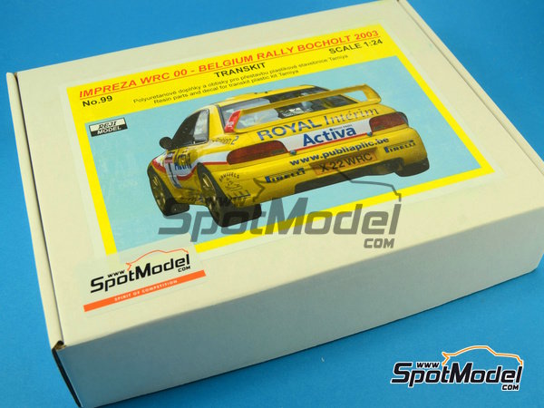Image 1: Subaru Impreza WRC sponsored by Activa - Sezoens Rally Belgium 2003 | Marking / livery in 1/24 scale manufactured by Reji Model (ref.&nbsp;REJI-099, also 099)
