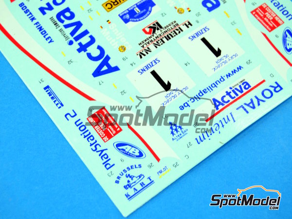 Image 7: Subaru Impreza WRC sponsored by Activa - Sezoens Rally Belgium 2003 | Marking / livery in 1/24 scale manufactured by Reji Model (ref.&nbsp;REJI-099, also 099)