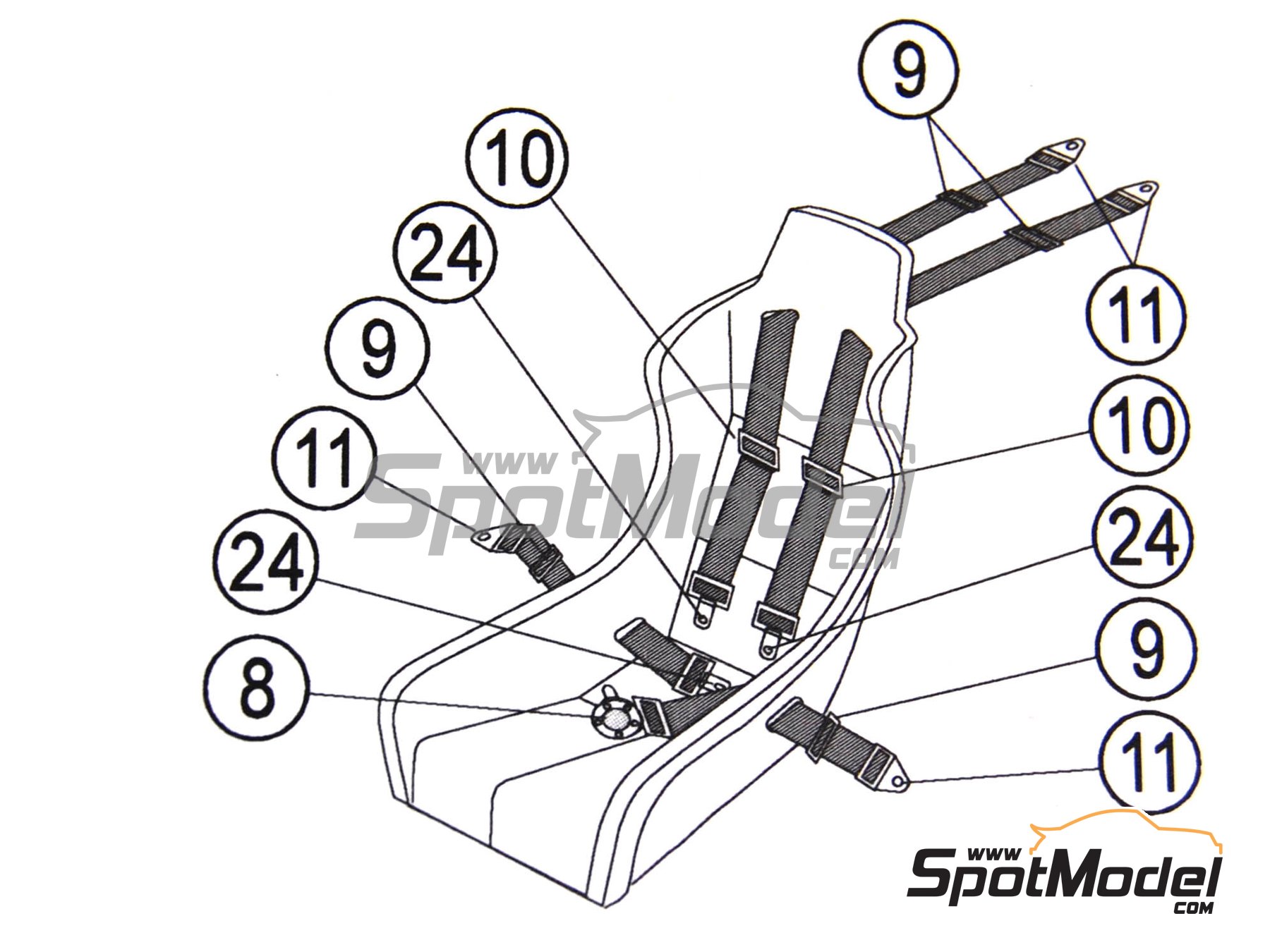 Image 7: Lancia 037 Rally | Detail up set in 1/24 scale manufactured by Reji Model (ref.&nbsp;REJI-1004, also 1004)