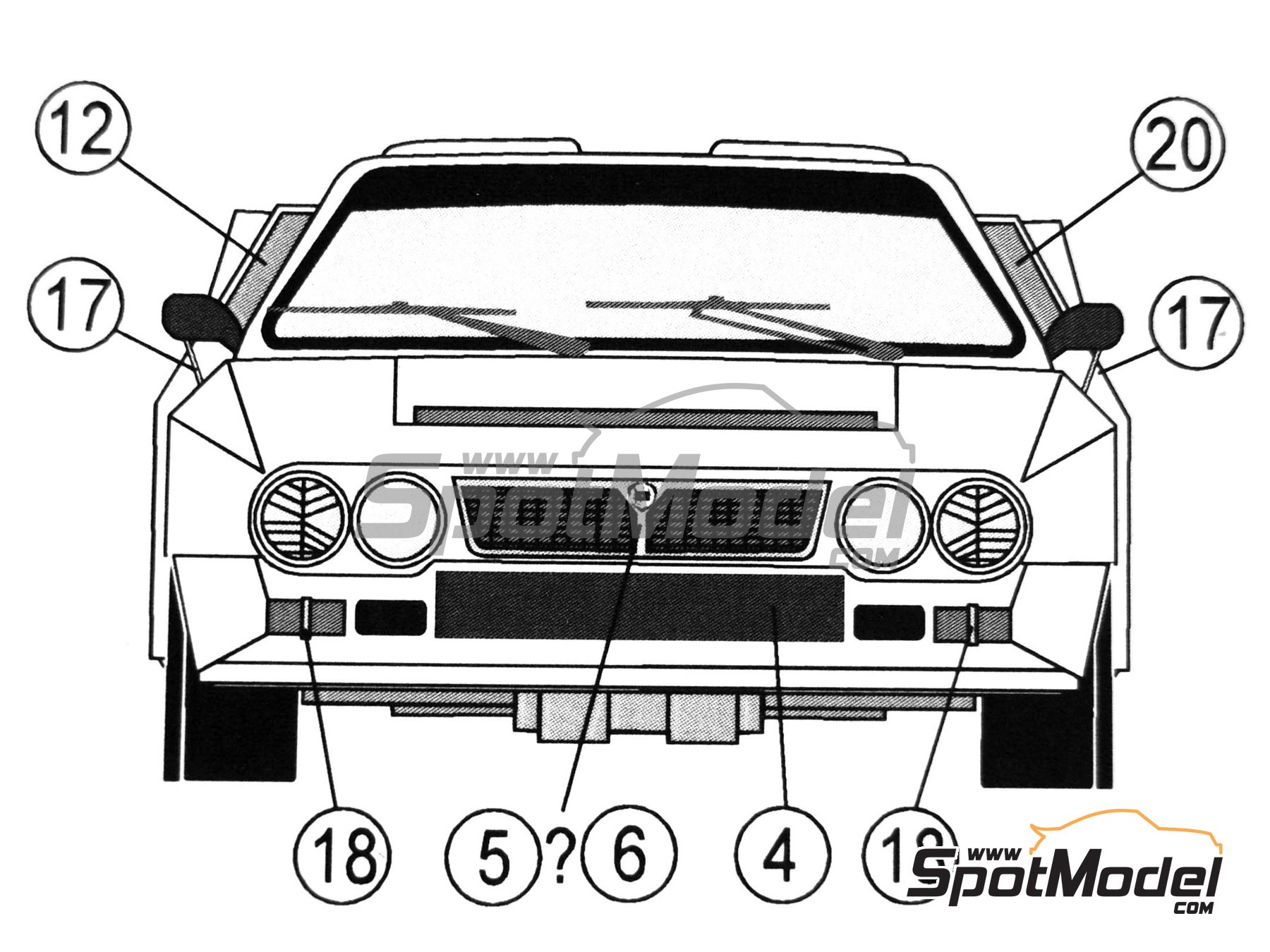 Image 9: Lancia 037 Rally | Detail up set in 1/24 scale manufactured by Reji Model (ref.&nbsp;REJI-1004, also 1004)