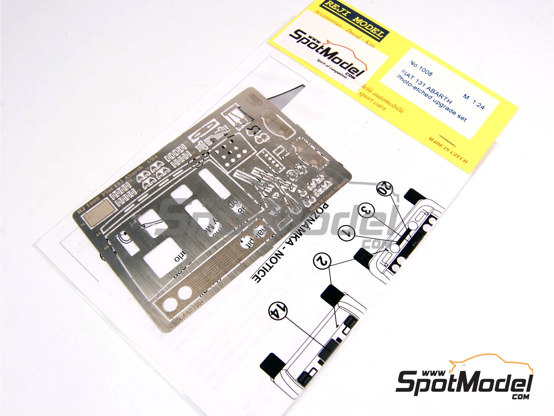 Image 1: Fiat 131 Abarth | Set de mejora y detallado en escala&nbsp;1/24 fabricado por Reji Model (ref.&nbsp;REJI-1008, tambien 1008)