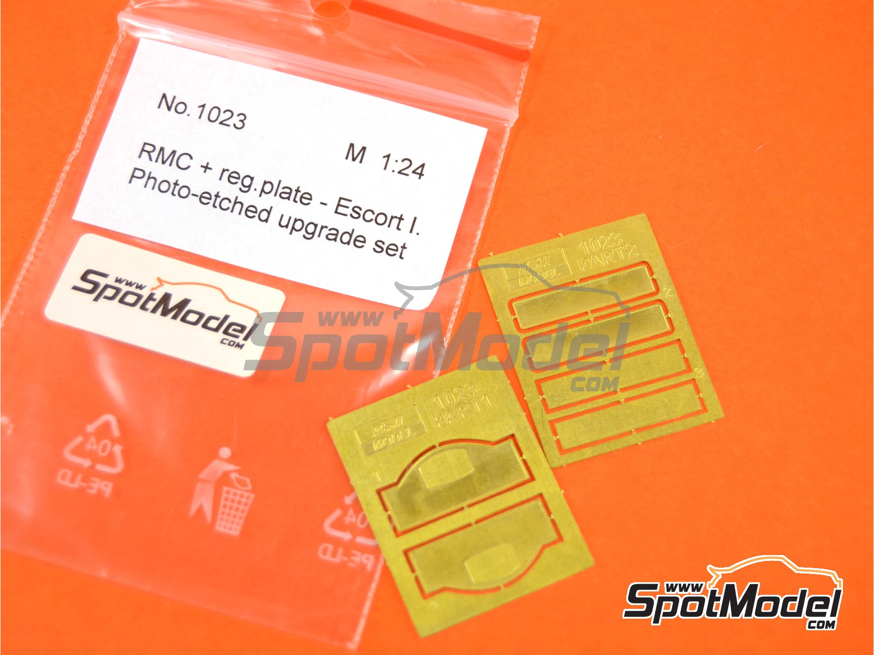 Image 1: Plates - Monte Carlo Rally - Rallye Automobile de Monte-Carlo | Photo-etched parts in 1/24 scale manufactured by Reji Model (ref.&nbsp;REJI-1023, also 1023)