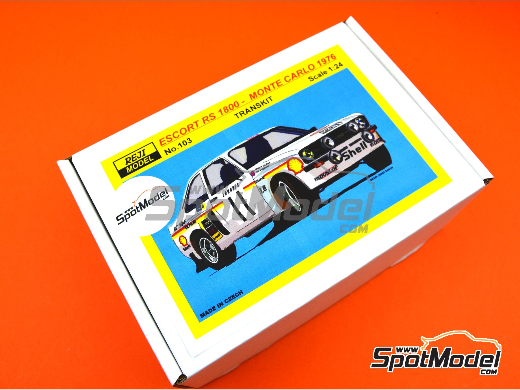 Image 13: Ford Escort Mk. II RS1800 sponsored by Shell - Monte Carlo Rally - Rallye Automobile de Monte-Carlo 1976 | Marking / livery in 1/24 scale manufactured by Reji Model (ref.&nbsp;REJI-103, also 103)
