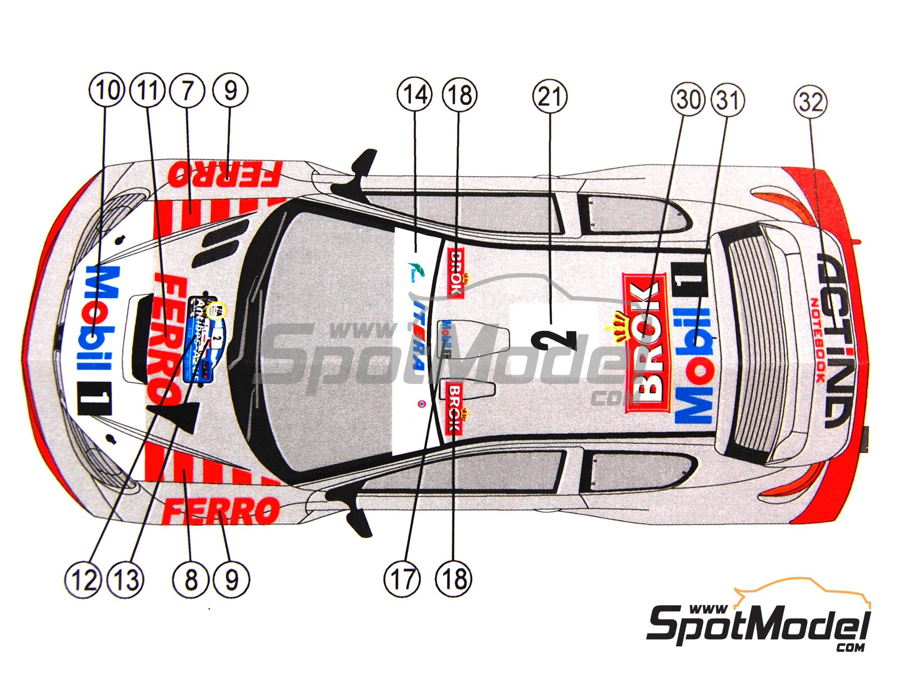 Décalcomanies (Decals) 1/18 Pour Peugeot 207 COVI Rallye Monte-Carlo 2014 WRC - Neuf