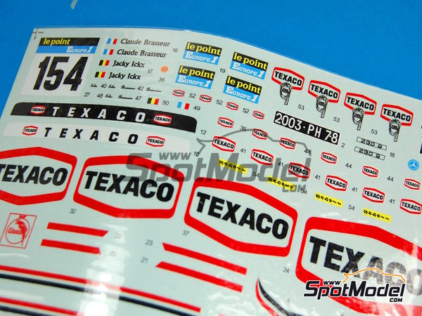 Image 12: Mercedes 230G patrocinado por Texaco, Havoline - Rally Paris Dakar 1982 | Decoraci&oacute;n en escala&nbsp;1/24 fabricado por Reji Model (ref.&nbsp;REJI-114, tambien 114)