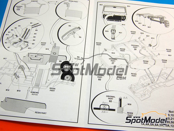 Image 14: Mercedes 230G patrocinado por Texaco, Havoline - Rally Paris Dakar 1982 | Decoraci&oacute;n en escala&nbsp;1/24 fabricado por Reji Model (ref.&nbsp;REJI-114, tambien 114)