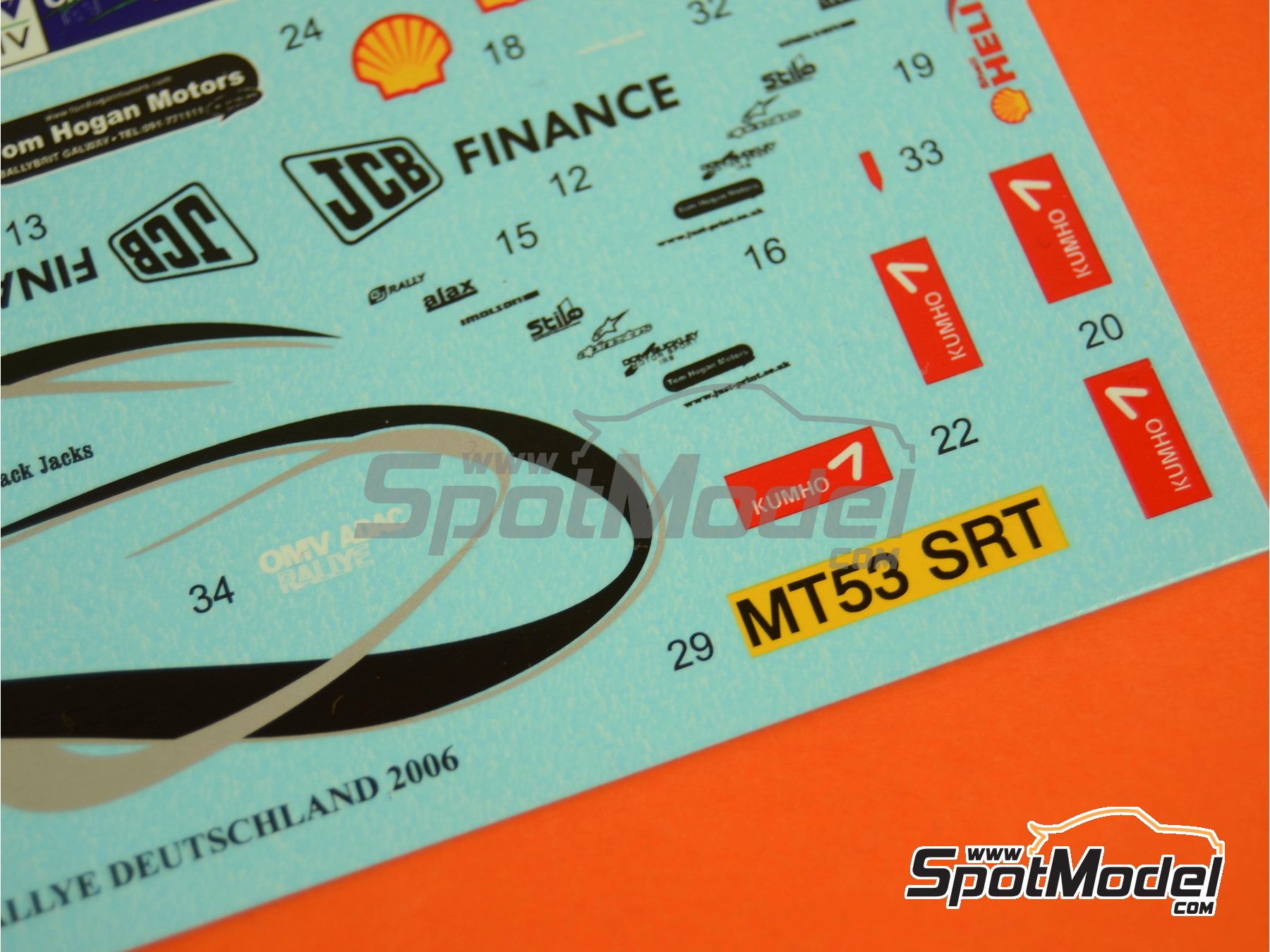 Image 2: Subaru Impreza WRC patrocinado por JCB Finance - Rally de Alemania ADAC 2006 | Decoraci&oacute;n en escala&nbsp;1/24 fabricado por Reji Model (ref.&nbsp;REJI-118, tambien 118)