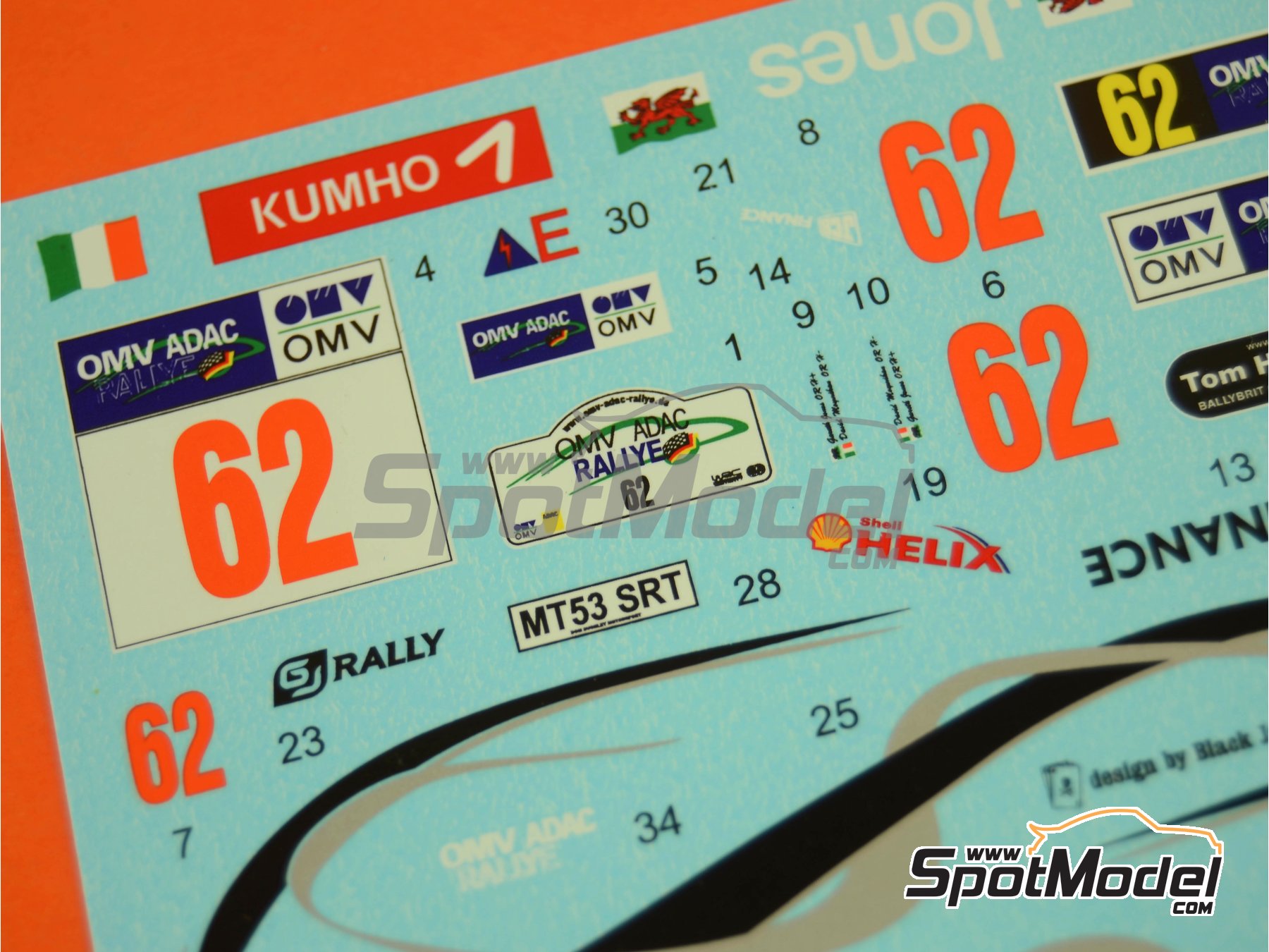 Image 4: Subaru Impreza WRC patrocinado por JCB Finance - Rally de Alemania ADAC 2006 | Decoraci&oacute;n en escala&nbsp;1/24 fabricado por Reji Model (ref.&nbsp;REJI-118, tambien 118)