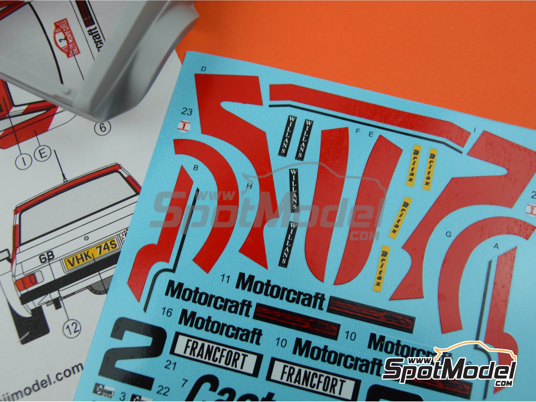 Image 12: Ford Escort Mk. II RS1800 sponsored by Castrol - Monte Carlo Rally - Rallye Automobile de Monte-Carlo 1979 | Marking / livery in 1/24 scale manufactured by Reji Model (ref.&nbsp;REJI-119, also 119)