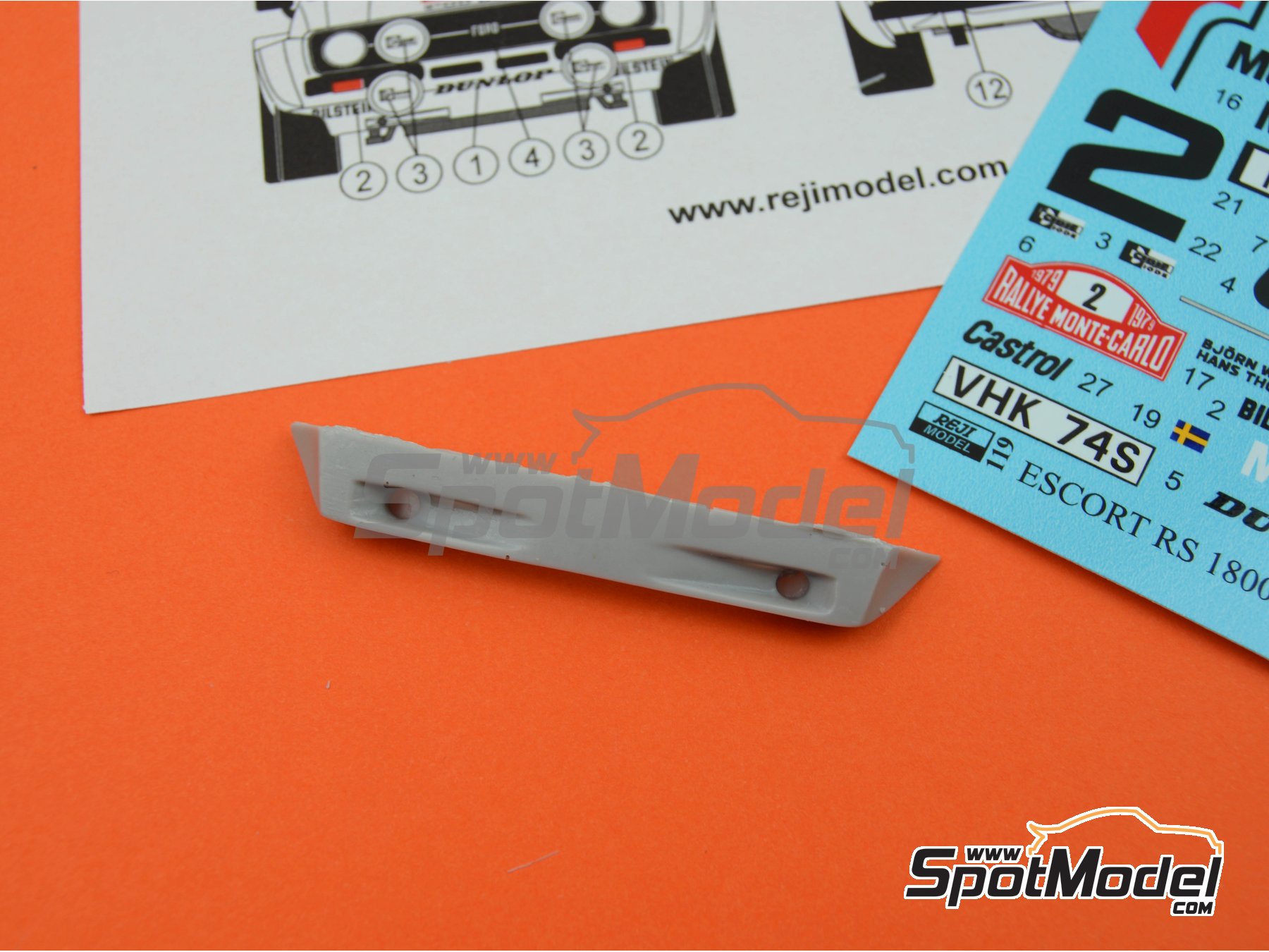 Image 14: Ford Escort Mk. II RS1800 sponsored by Castrol - Monte Carlo Rally - Rallye Automobile de Monte-Carlo 1979 | Marking / livery in 1/24 scale manufactured by Reji Model (ref.&nbsp;REJI-119, also 119)