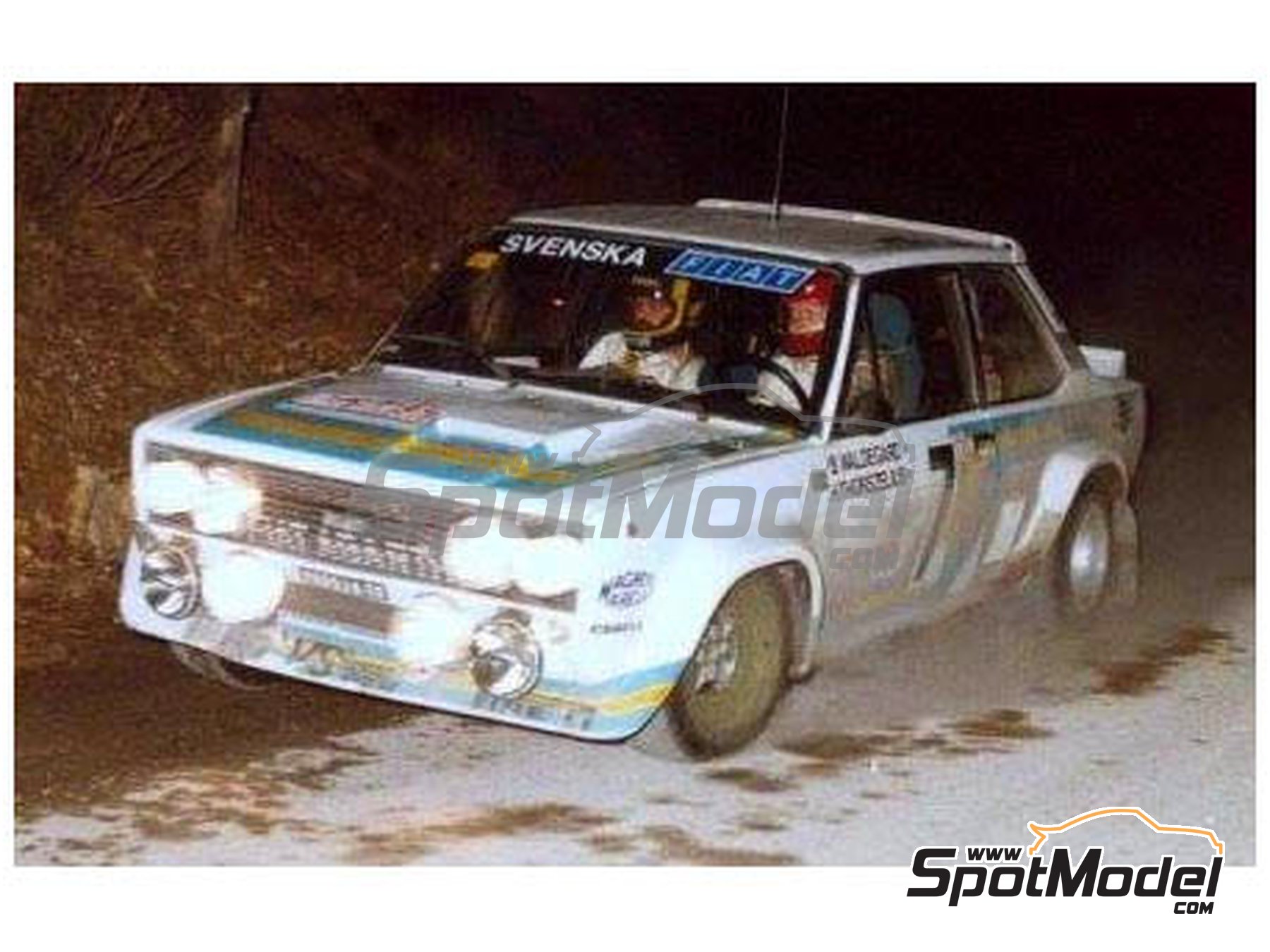 Image 2: Fiat 131 Abarth - Monte Carlo Rally - Rallye Automobile de Monte-Carlo, International Swedish Rally 1980 | Marking / livery in 1/24 scale manufactured by Reji Model (ref.&nbsp;REJI-122, also 122 and REJIREJI 122)