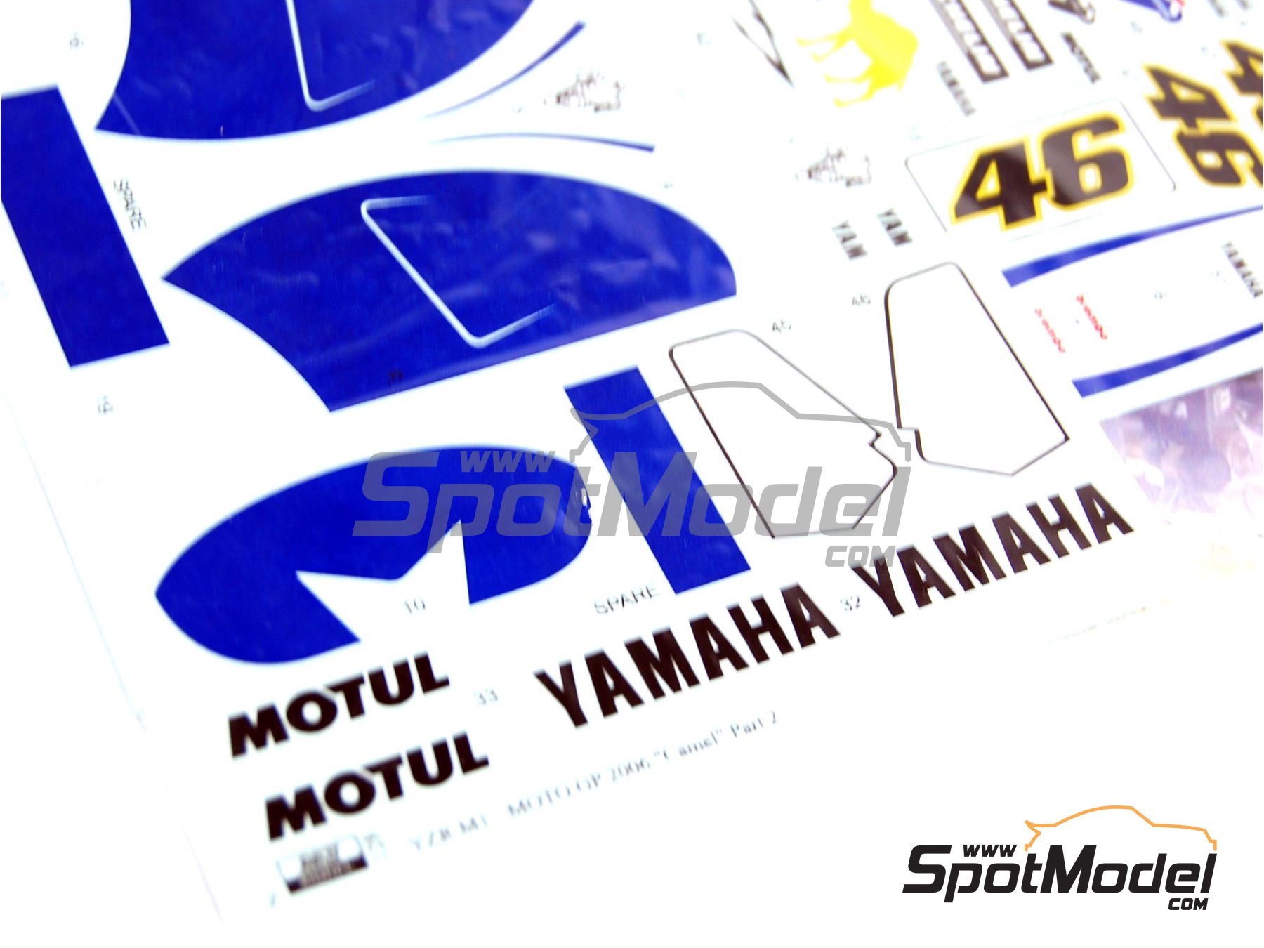 Image 7: Yamaha YZR M1 Camel - Motorcycle World Championship 2006 | Marking / livery in 1/12 scale manufactured by Reji Model (ref.&nbsp;REJI-128)