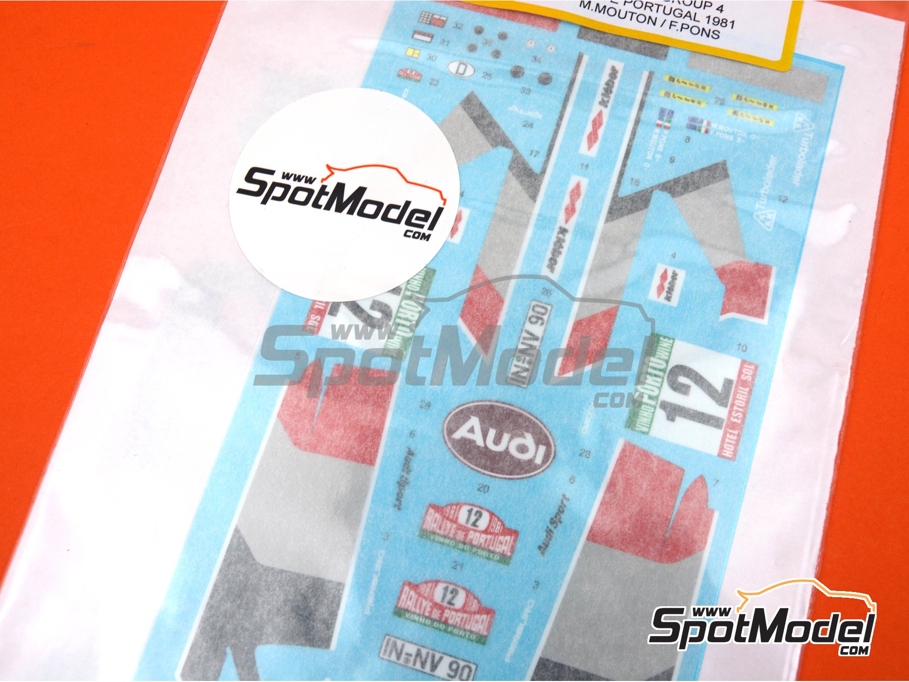 Image 5: Audi Quattro Rally - Portugal Rally - Vinho do Porto 1981 | Marking / livery in 1/24 scale manufactured by Reji Model (ref.&nbsp;REJI-133, also 133)