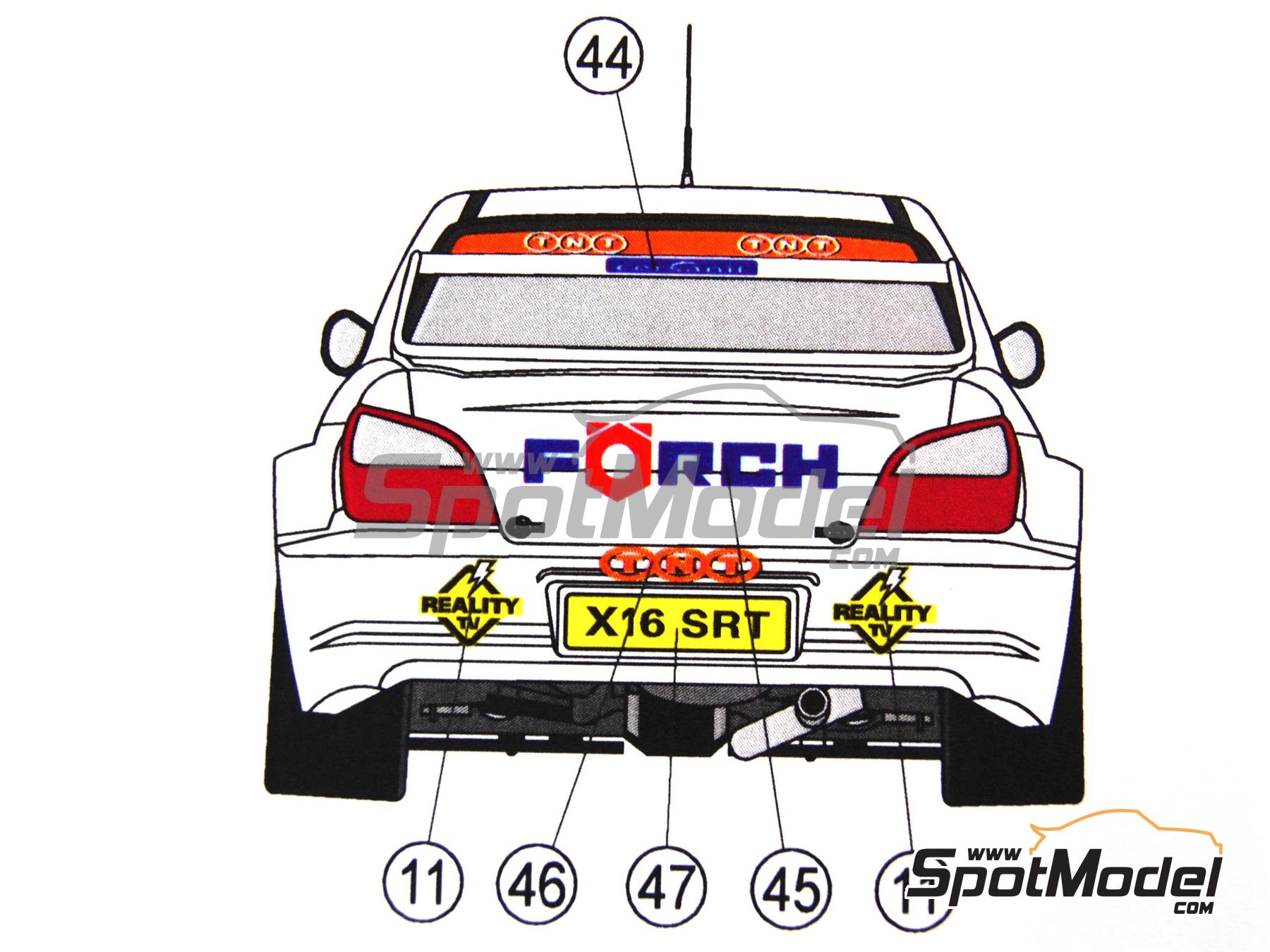Image 3: Subaru Impreza WRC Subaru Polska Team sponsored by TNT - Rally Rajd Warszawski 2003 | Marking / livery in 1/24 scale manufactured by Reji Model (ref.&nbsp;REJI-145, also 145)