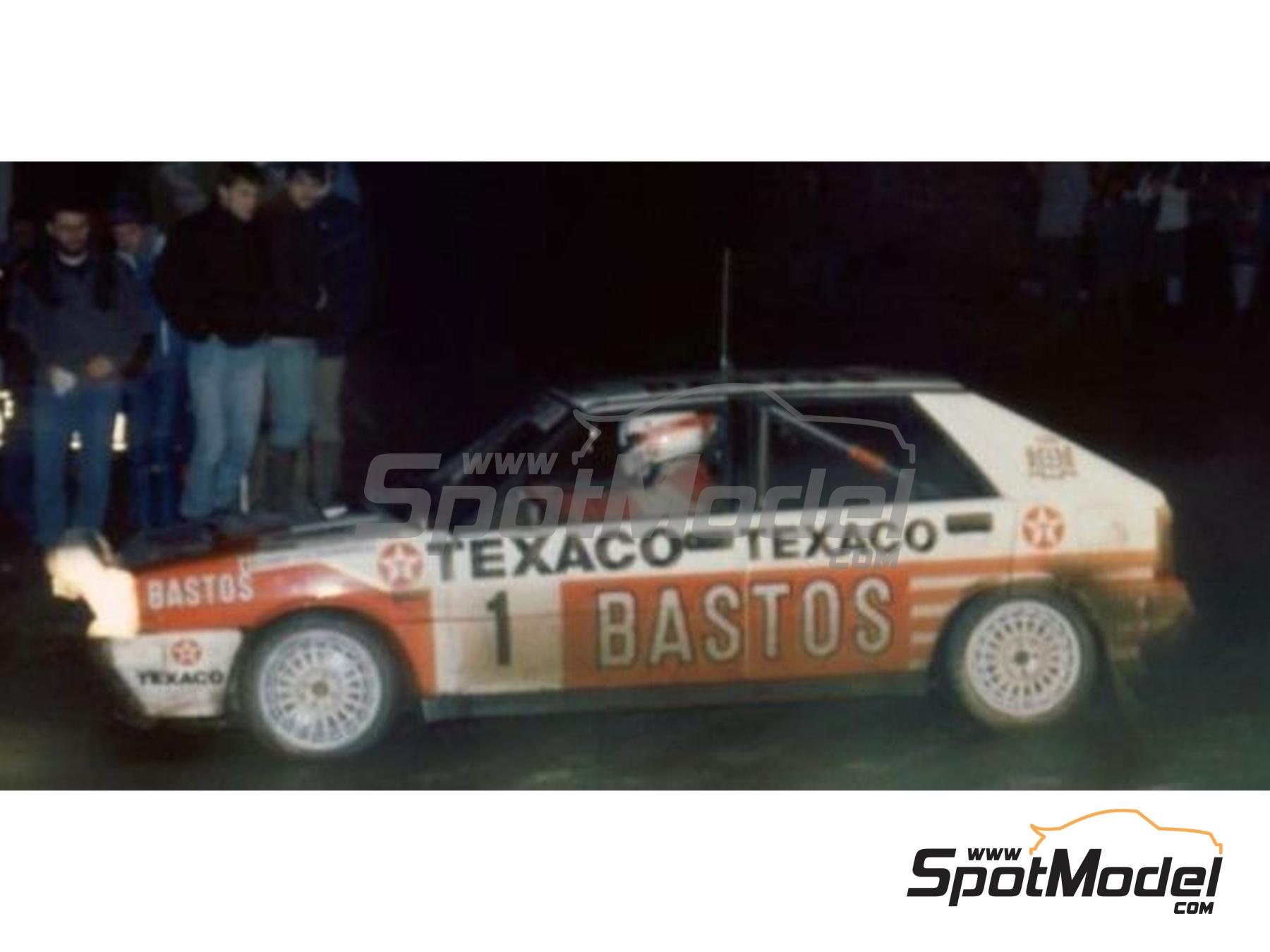 Image 2: Lancia Delta HF 4WD sponsored by Bastos Texaco - Boucles de SPA 1987 | Marking / livery in 1/24 scale manufactured by Reji Model (ref.&nbsp;REJI-146, also 146 and REJI146)