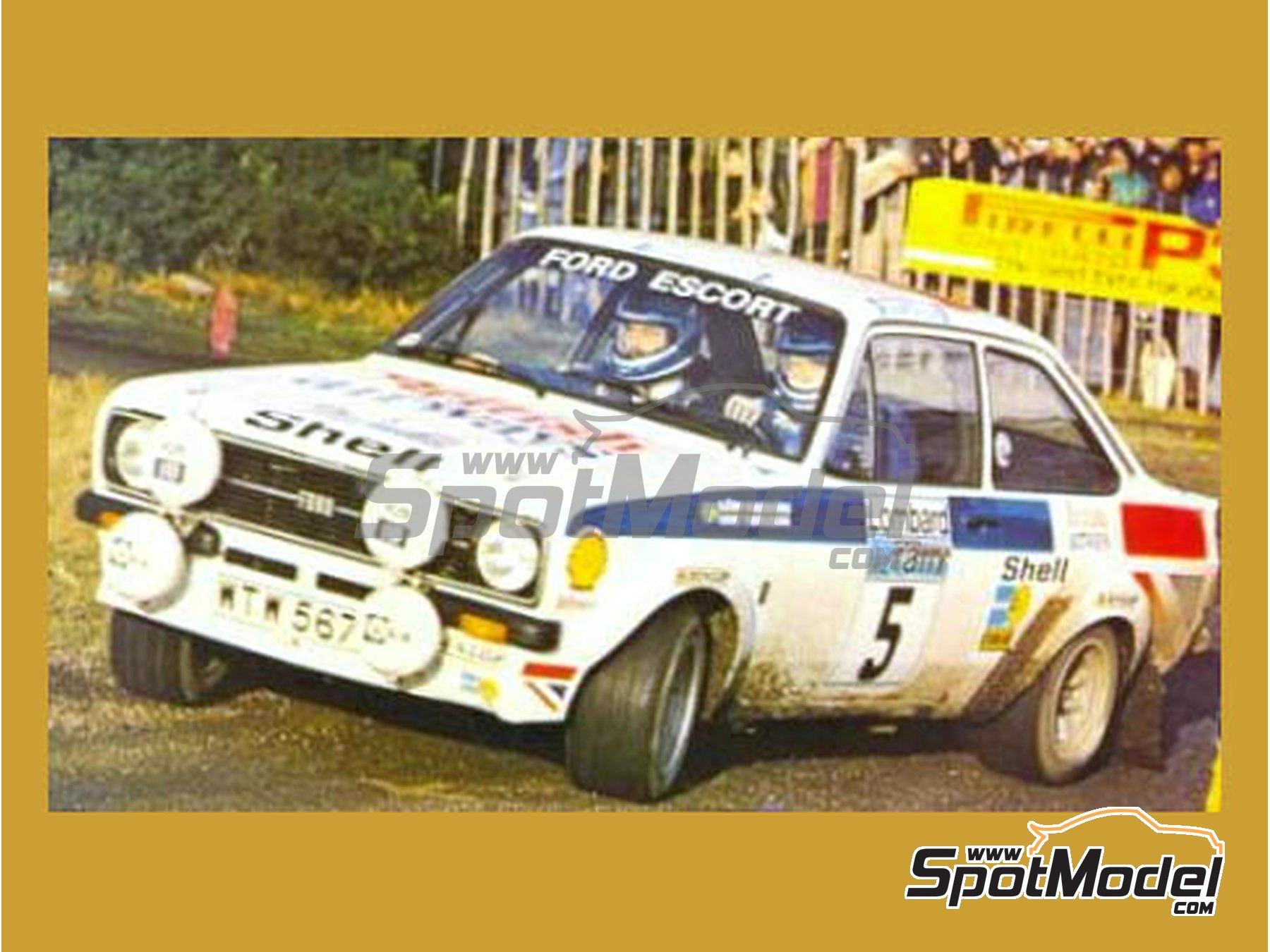 Image 1: Ford Escort Mk. II sponsored by British Airways - Great Britain RAC Rally 1977 | Marking / livery in 1/24 scale manufactured by Reji Model (ref.&nbsp;REJI-153, also 153)