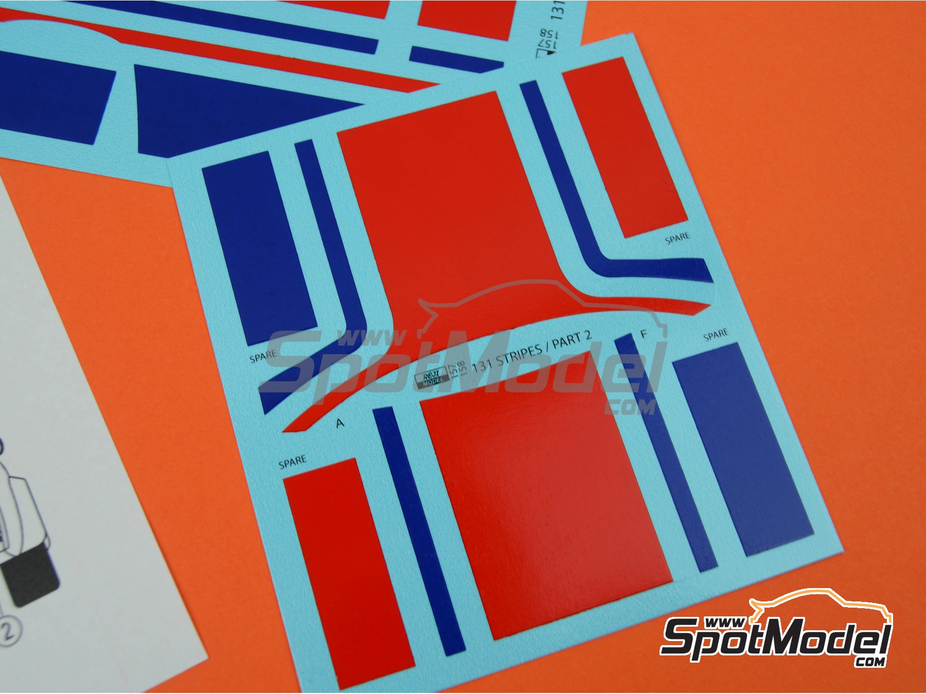 Image 10: Fiat 131 Abarth sponsored by Fiat France - Monte Carlo Rally - Rallye Automobile de Monte-Carlo 1979 | Marking / livery in 1/24 scale manufactured by Reji Model (ref. REJI-157, also 157)