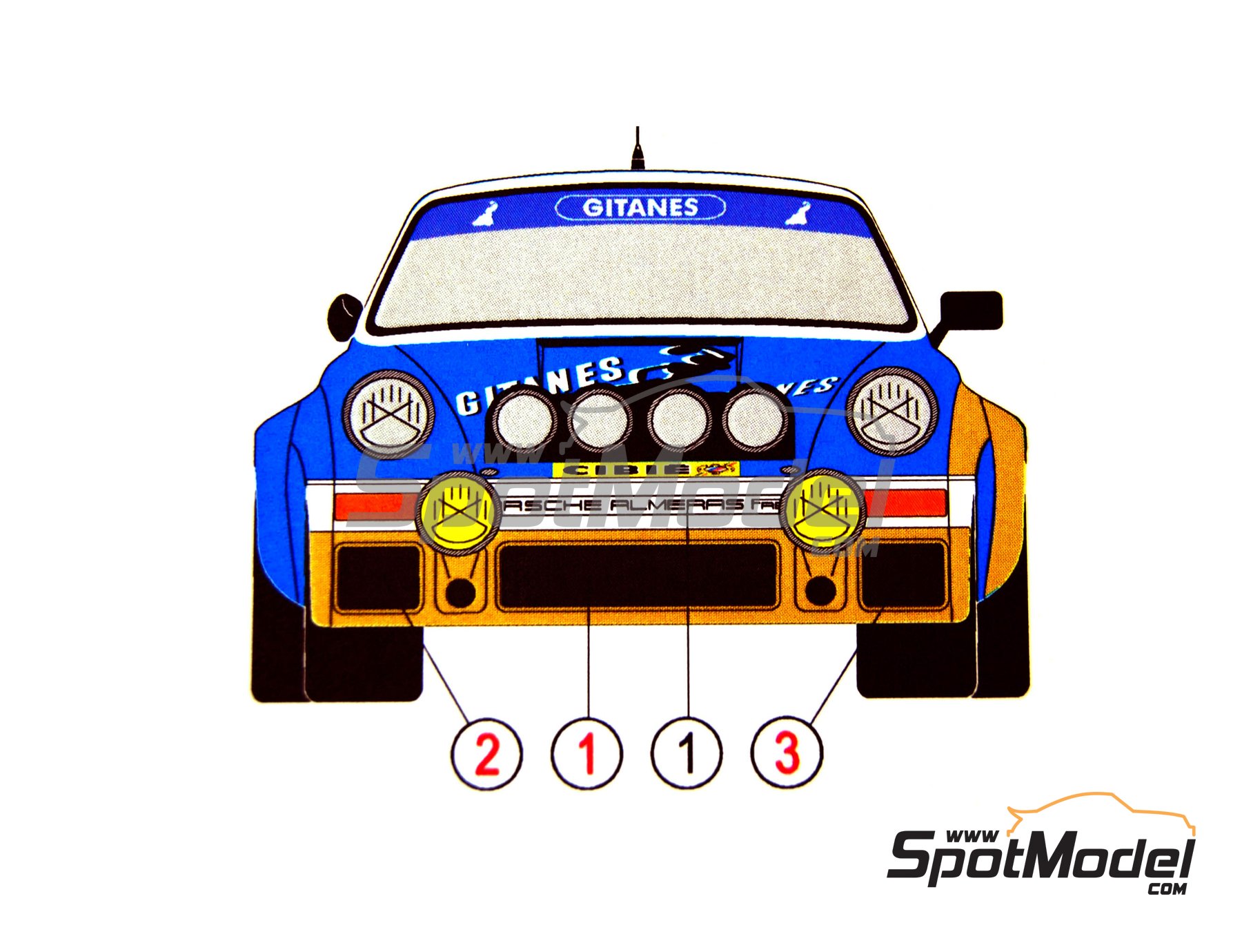 Décalcomanies Studio27 Porsche 911 Gitanes Monte Carlo 1978 échelle 1/24 - Pour Modèle Esci Ou Altaya - Couleur Bleue - Neuf Pour Collectionneurs