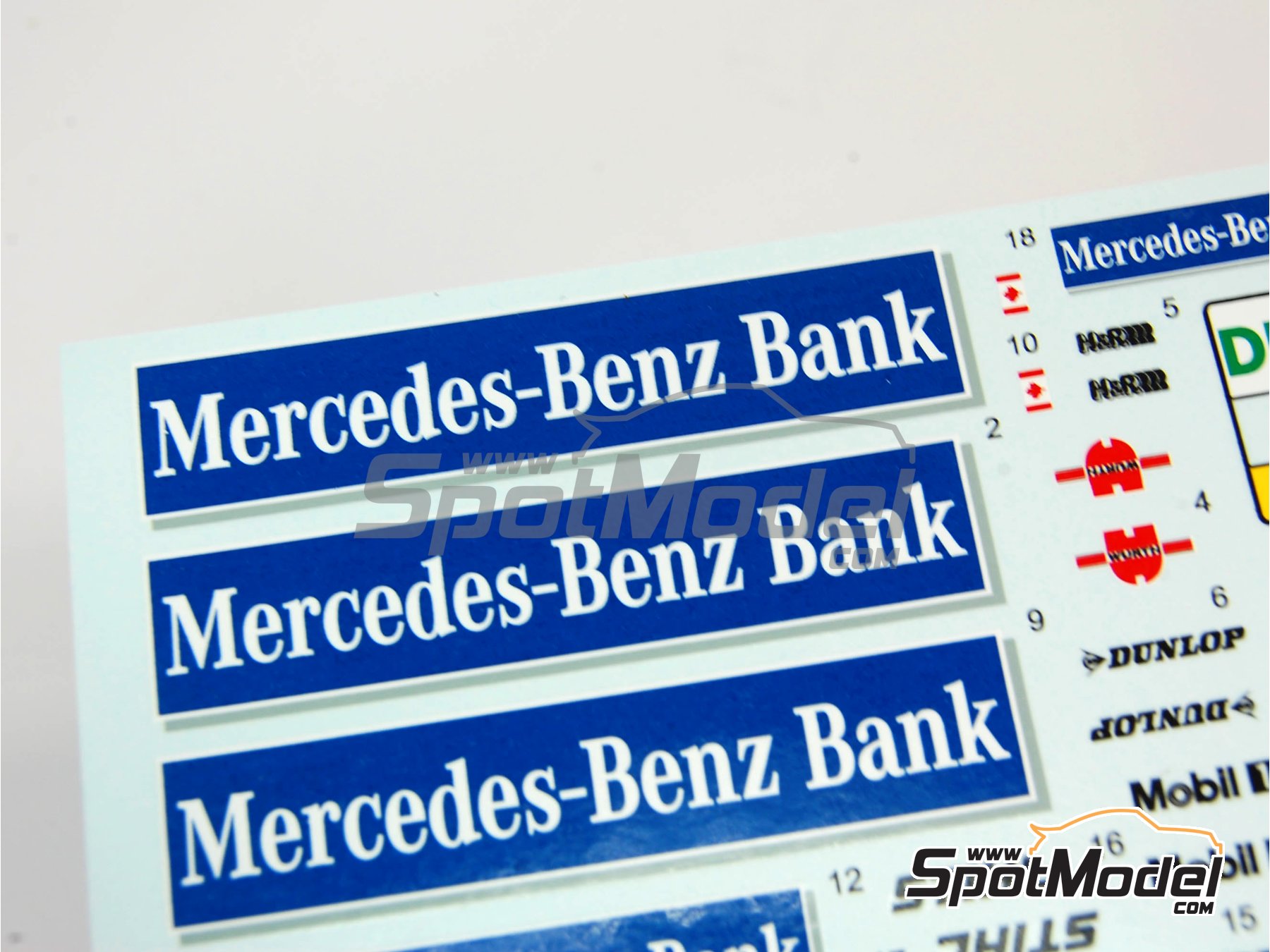 Image 4: Mercedes Benz C Class sponsored by Mercedes Benz Bank - DTM - Deutsche Tourenwagen Masters 2009 | Marking / livery in 1/24 scale manufactured by Reji Model (ref.&nbsp;REJI-168, also 168)