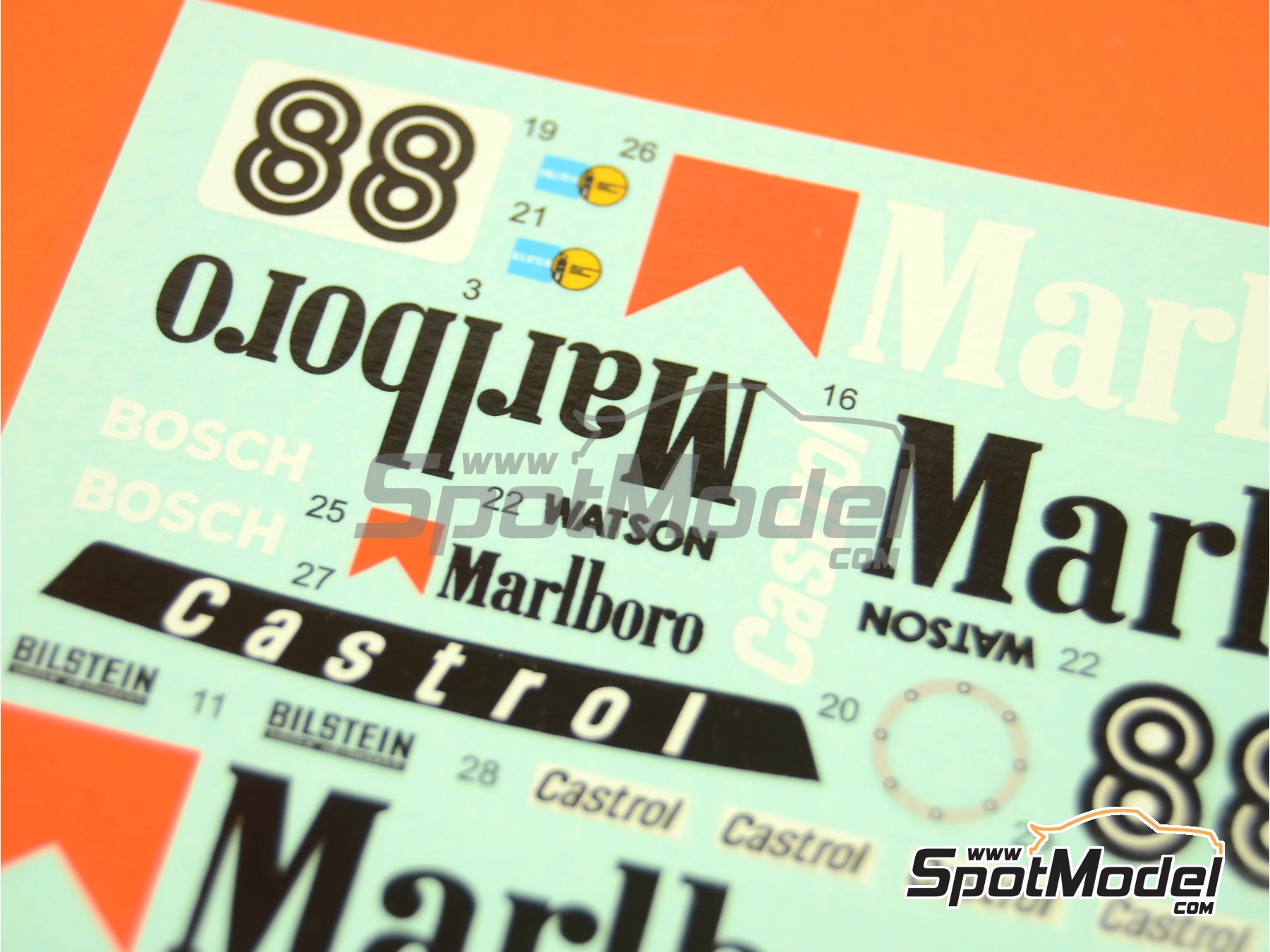 Image 5: BMW M1 Procar sponsored by Marlboro - 1000 Kms Brands Hatch, Monaco Formula 1 Grand Prix, Procar Championship 1980 | Marking / livery in 1/24 scale manufactured by Reji Model (ref.&nbsp;REJI-171, also 171)