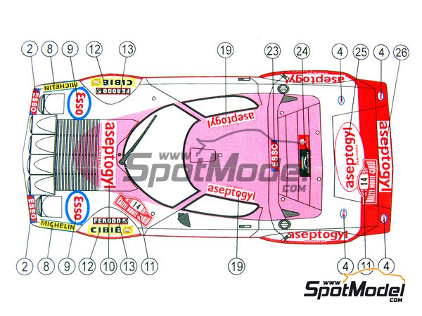 Image 2: Lancia Stratos HF sponsored by Aseptogyl - Monte Carlo Rally - Rallye Automobile de Monte-Carlo 1977 | Marking / livery in 1/24 scale manufactured by Reji Model (ref.&nbsp;REJI-175, also 175)