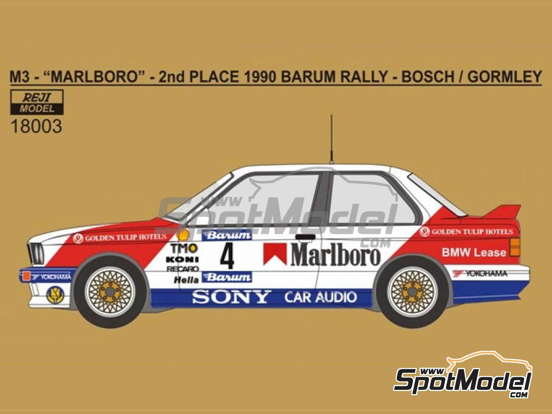 Planche De Décalcomanies 1/43 BMW M3 E30 Rallye Monte-Carlo 1995 - Neuf, Pour Maquettes Rallye